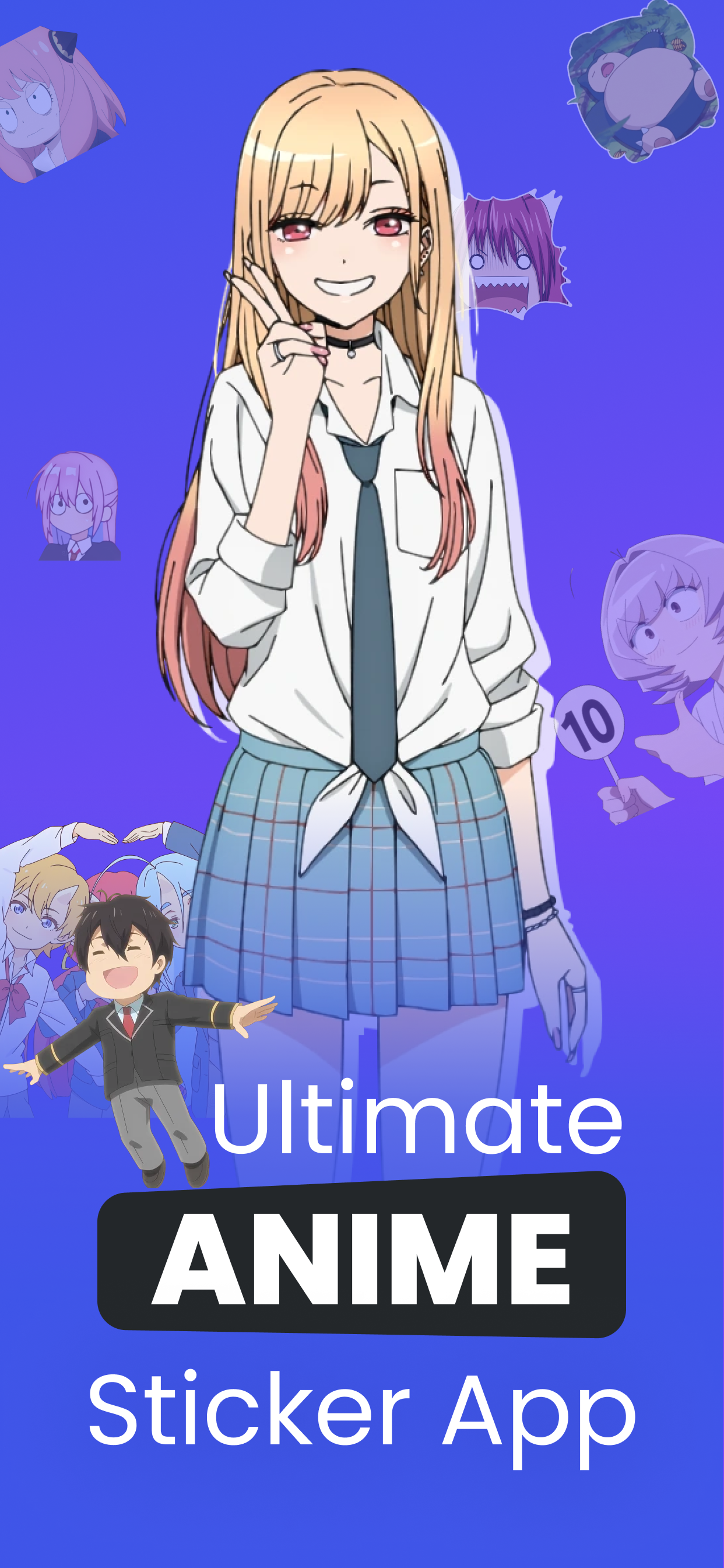 اسکرین شات 1 برنامه +999K Anime Stickers WASticker