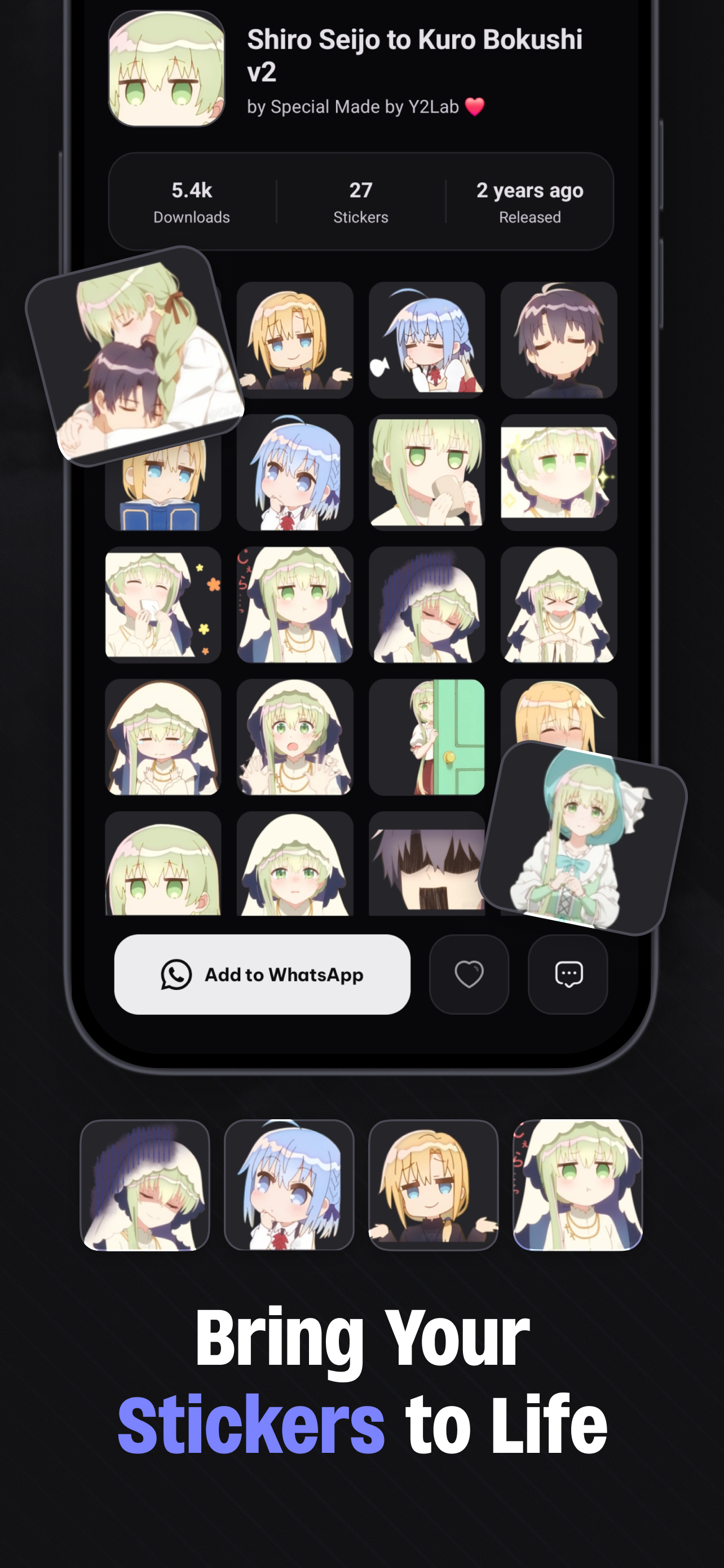اسکرین شات 4 برنامه +999K Anime Stickers WASticker