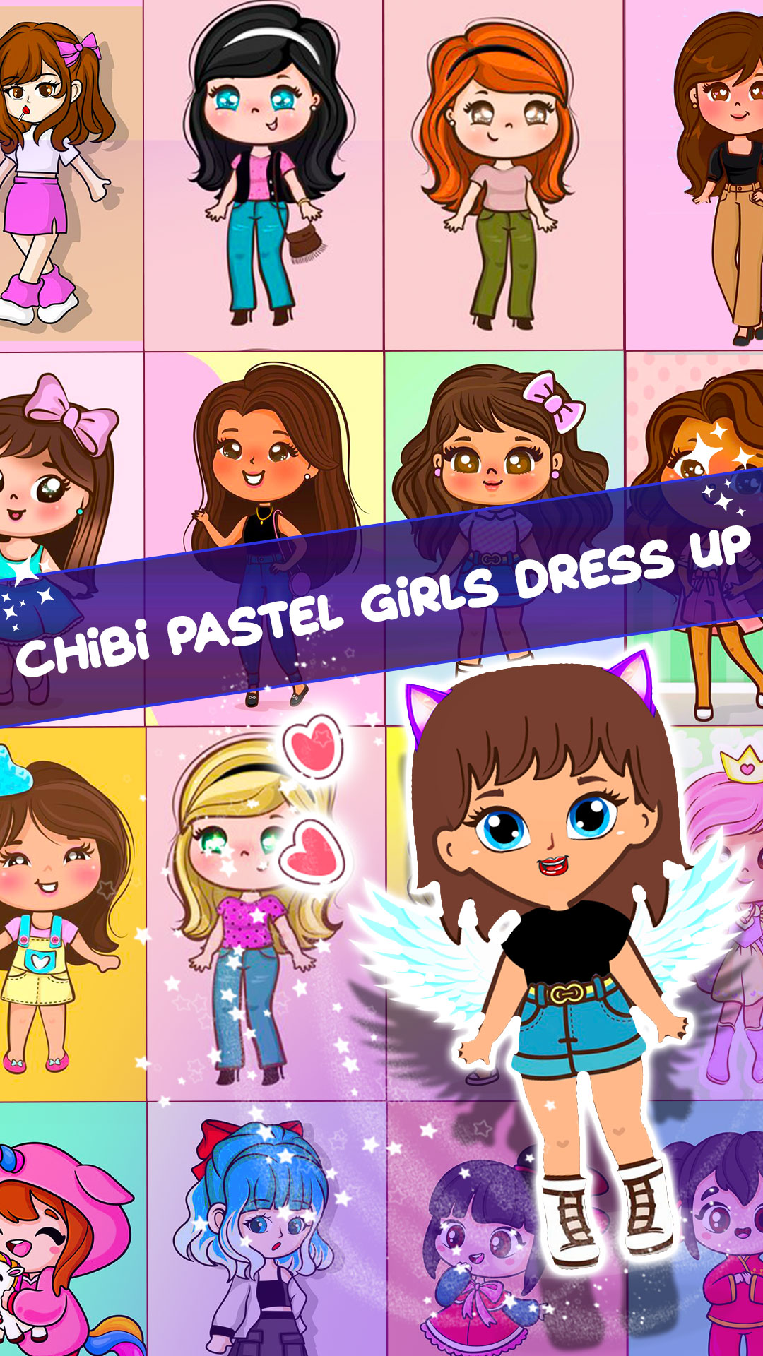 اسکرین شات 1 برنامه Anime Doll Dressup Girls Games