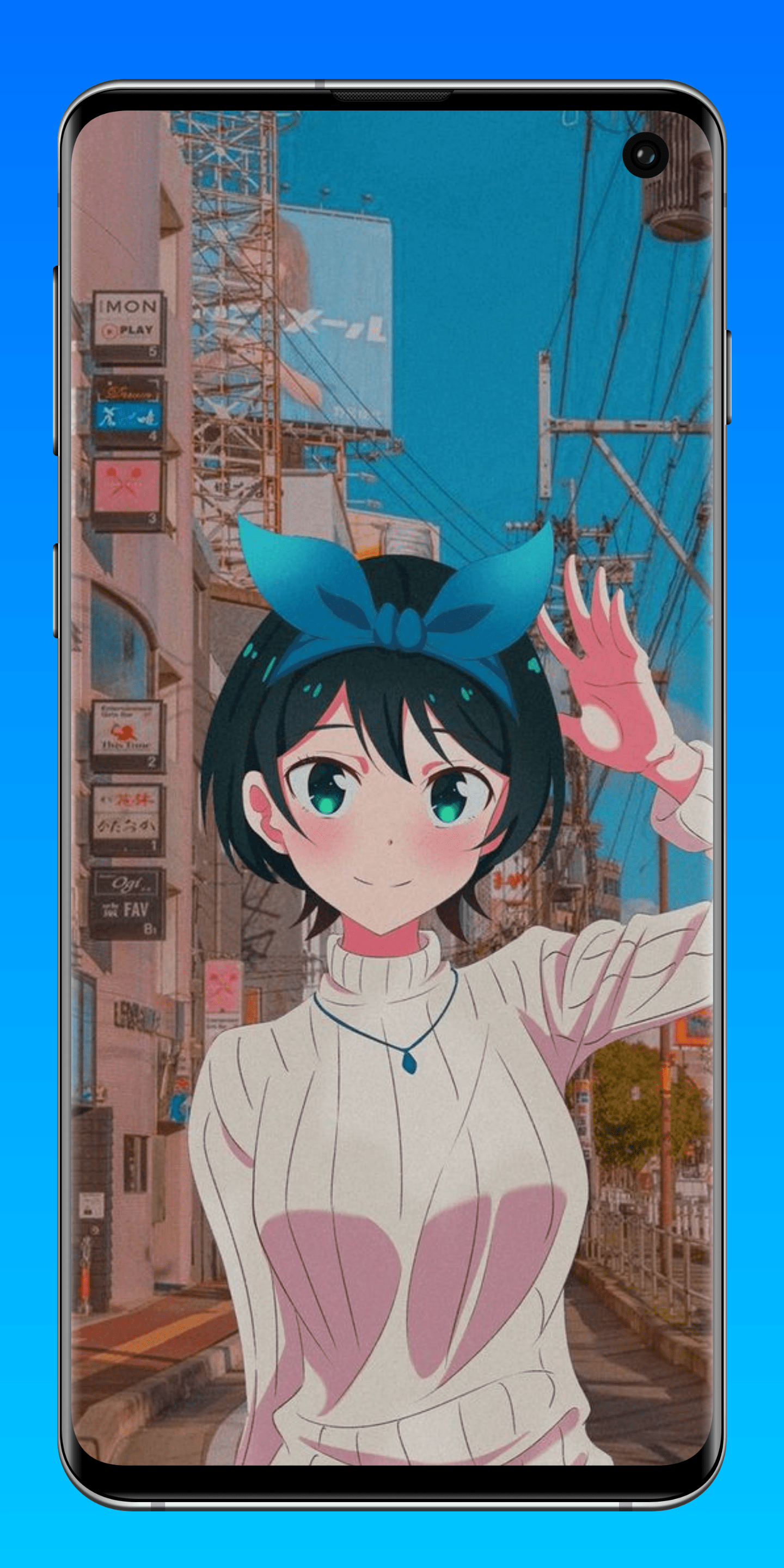 اسکرین شات 4 برنامه Beautiful Anime Girl Wallpaper