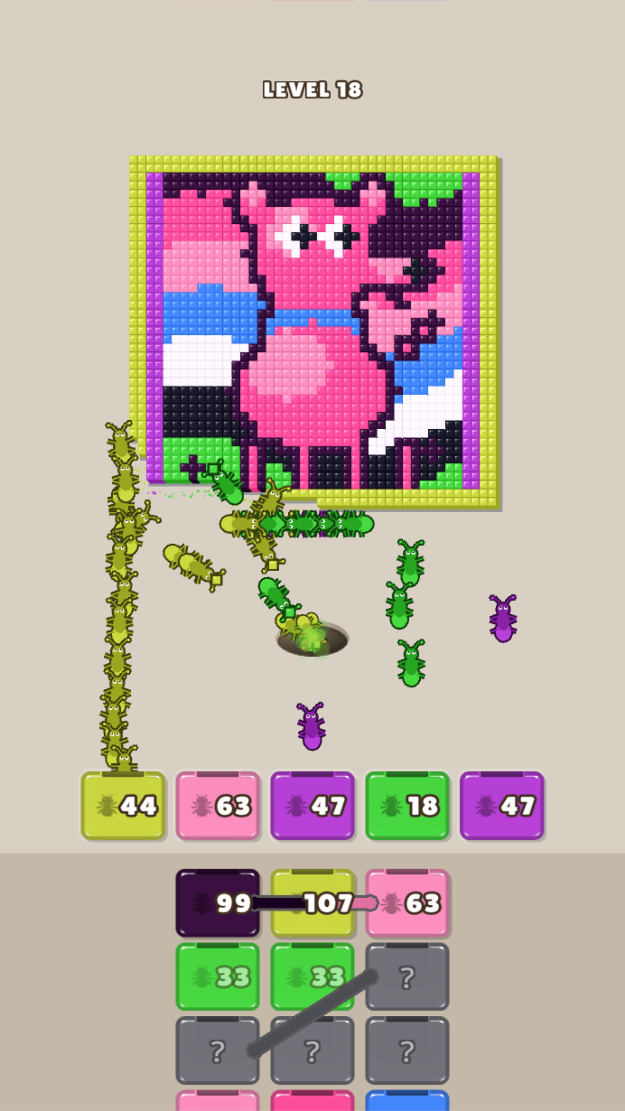 اسکرین شات 3 بازی Ants Flow: Pixel Color Puzzle!