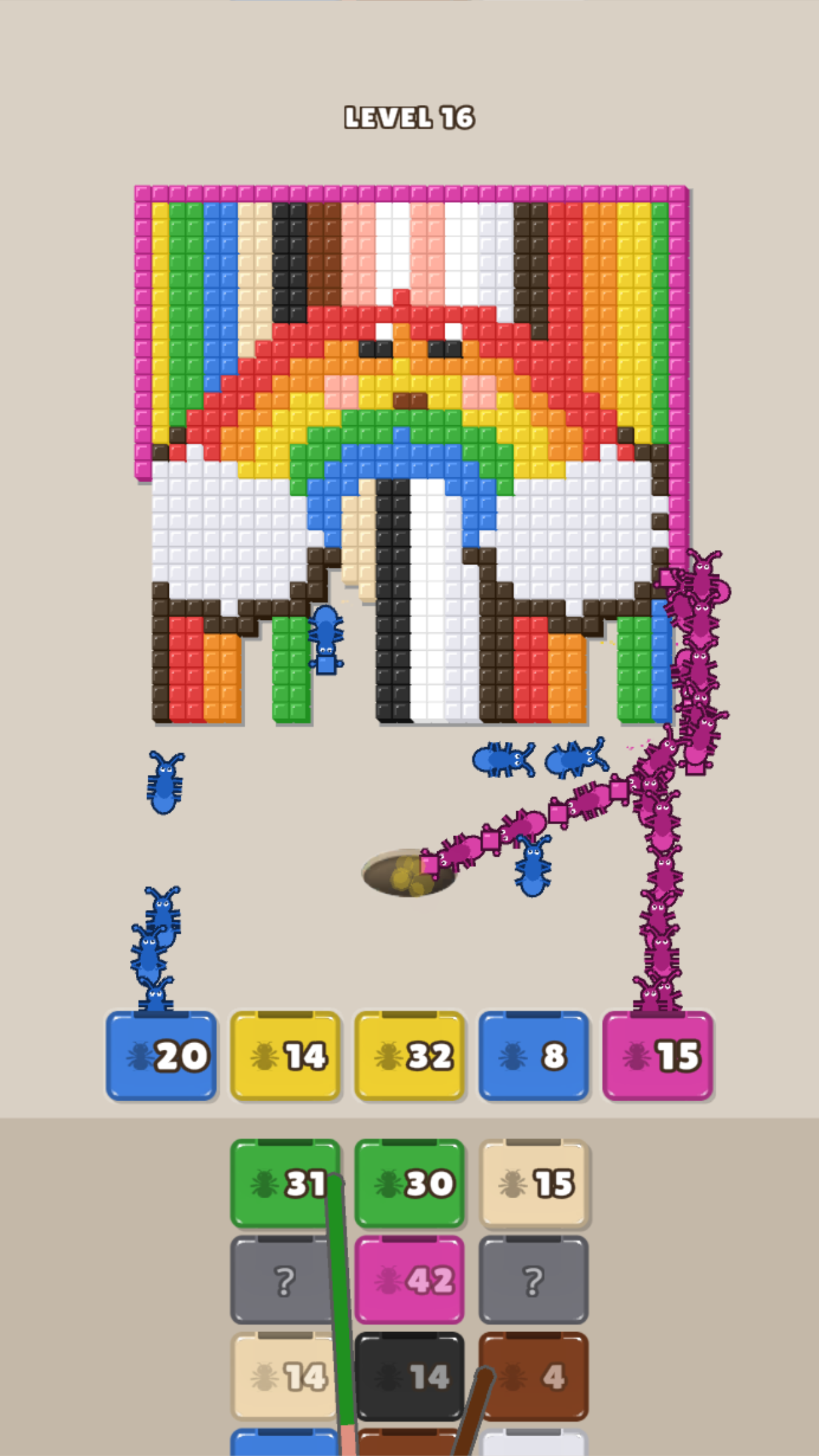 اسکرین شات 5 بازی Ants Flow: Pixel Color Puzzle!