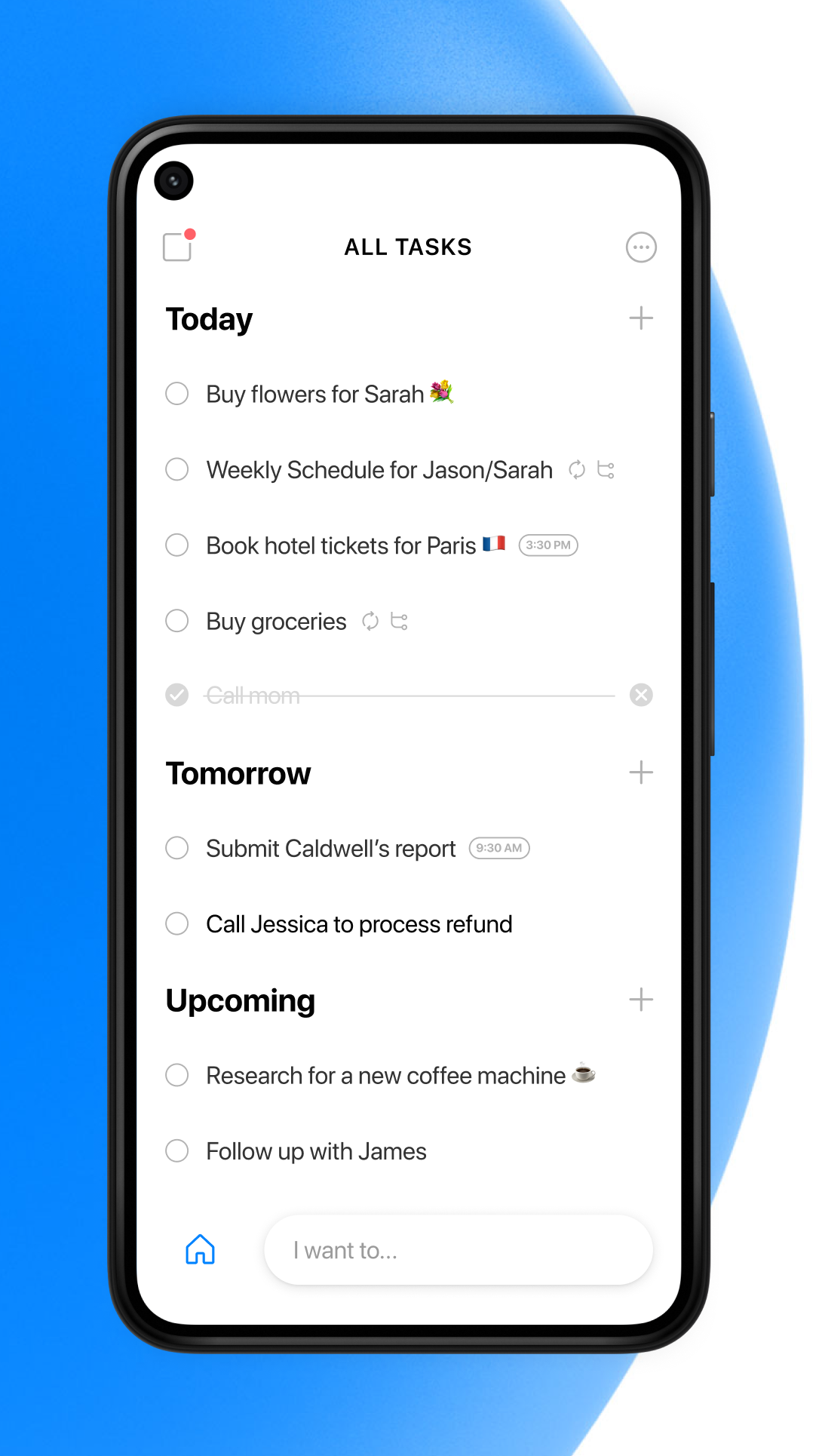 اسکرین شات 2 برنامه Any.do - To do list & Calendar
