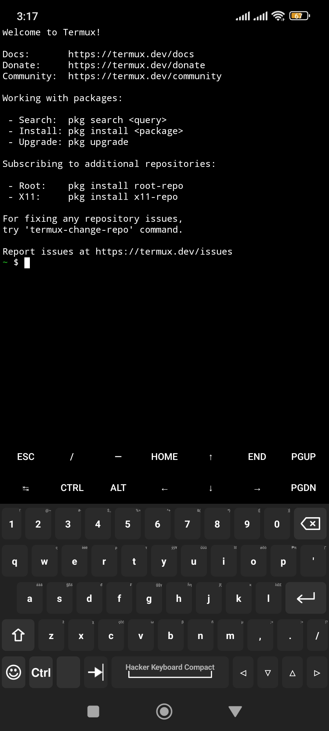 اسکرین شات 2 برنامه Hacker for AnySoftKeyboard