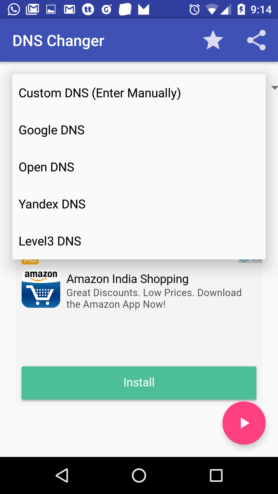 اسکرین شات 3 برنامه DNS Changer No Root 3g 4g wifi
