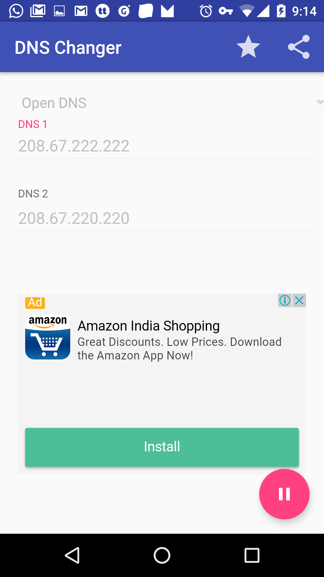 اسکرین شات 2 برنامه DNS Changer No Root 3g 4g wifi