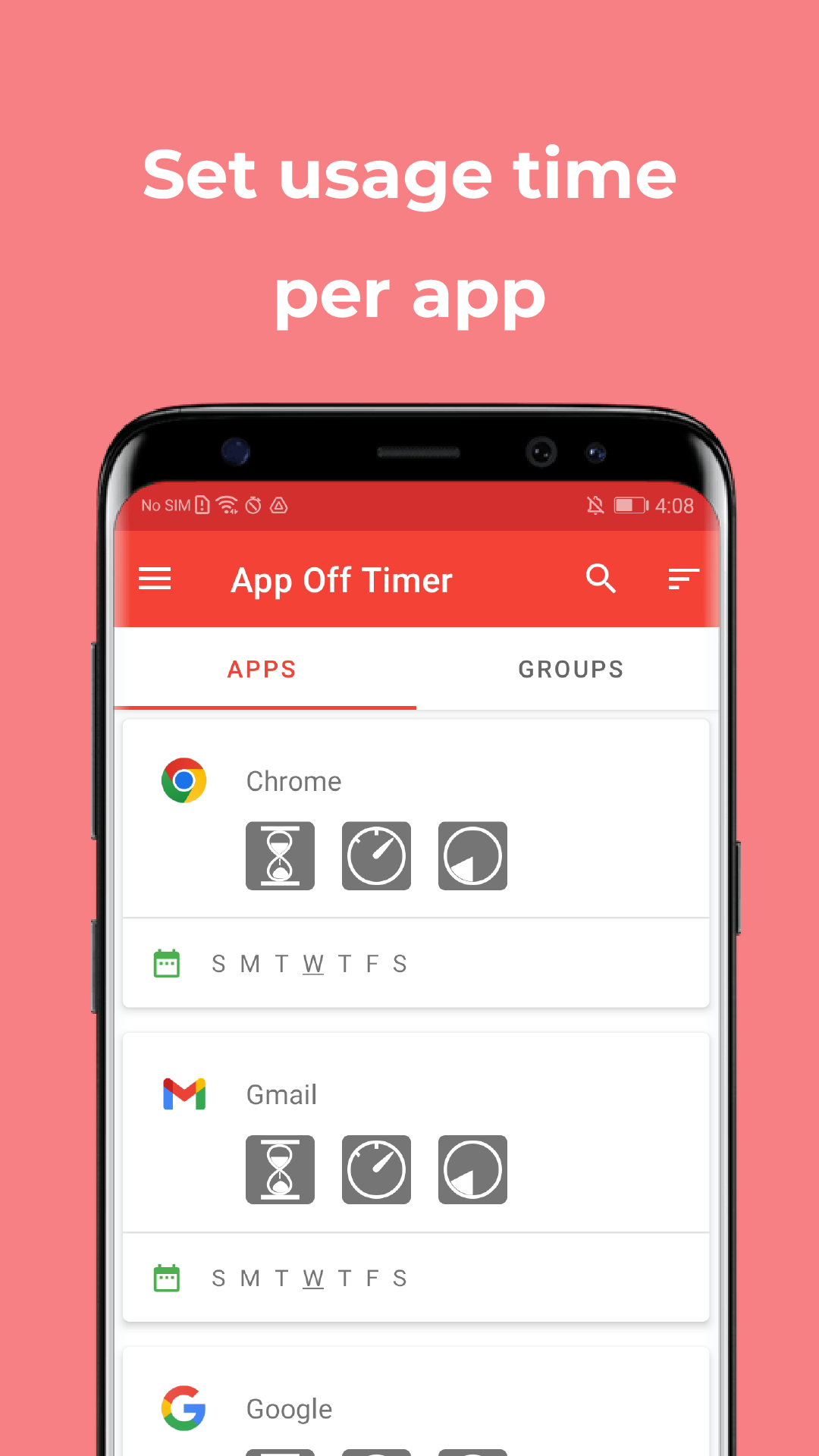 اسکرین شات 1 برنامه App Off Timer: App Timer Lock