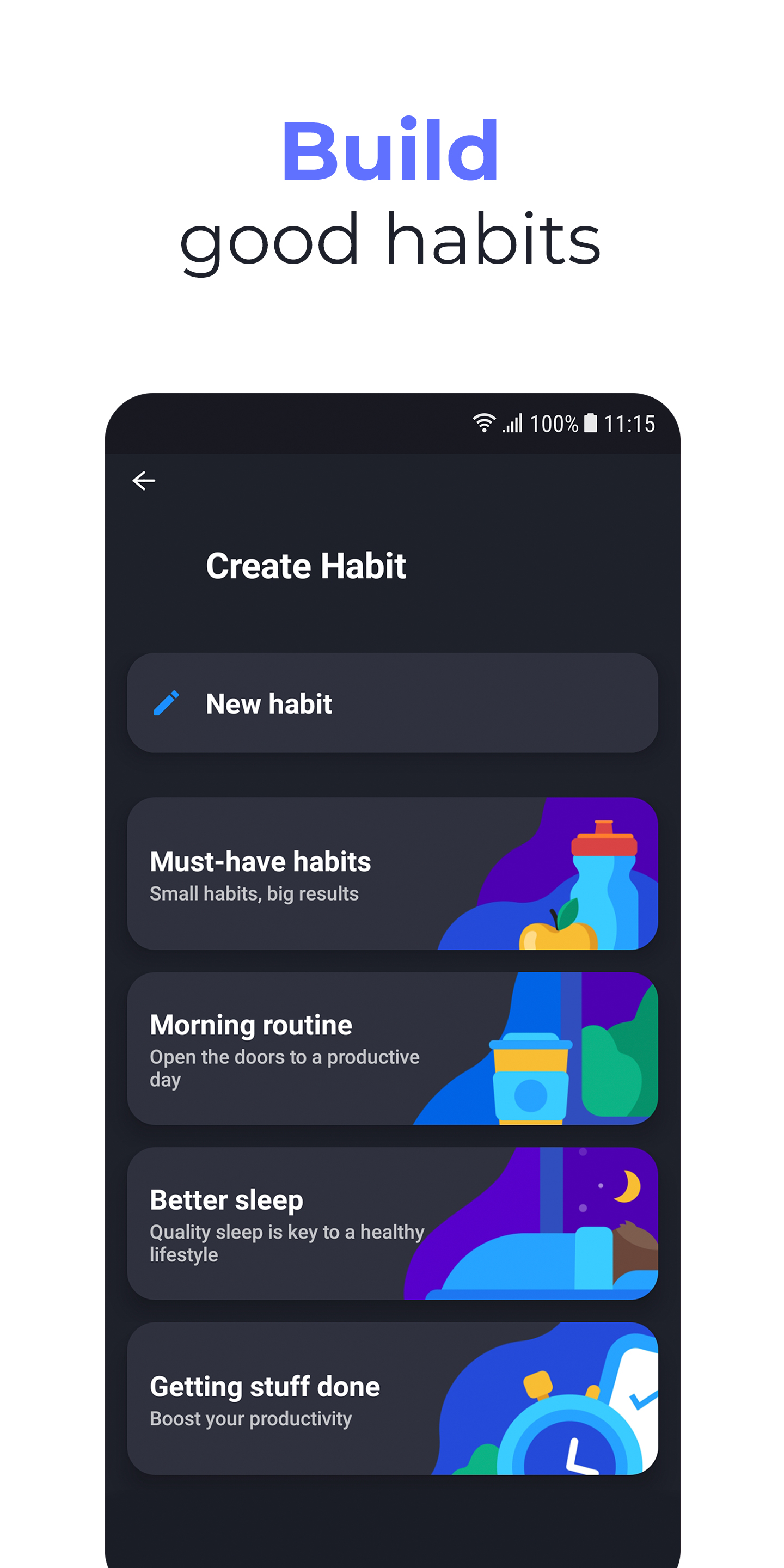 اسکرین شات 1 برنامه Productive - Habit tracker