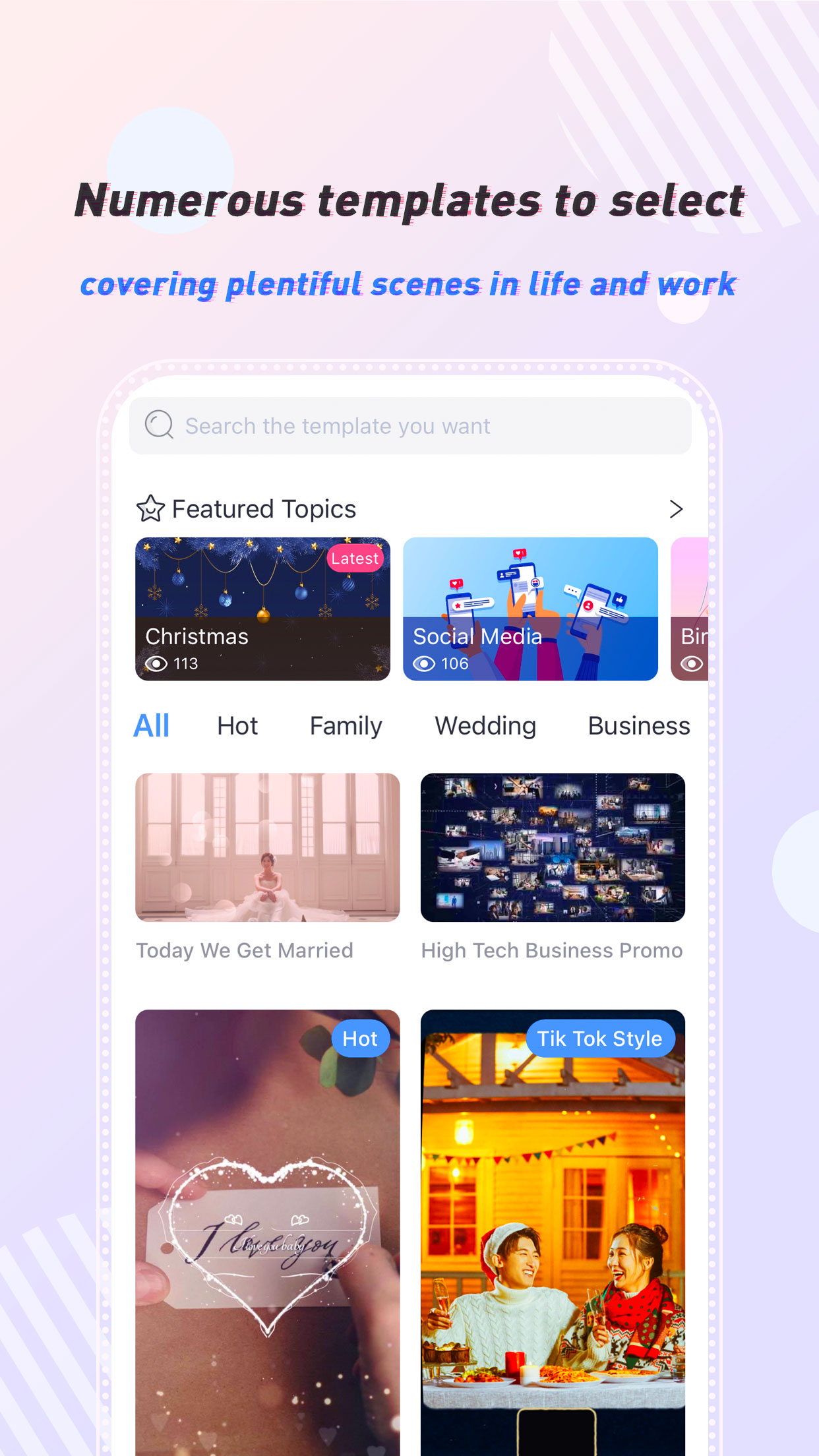 اسکرین شات 1 برنامه LightMV - Video Maker