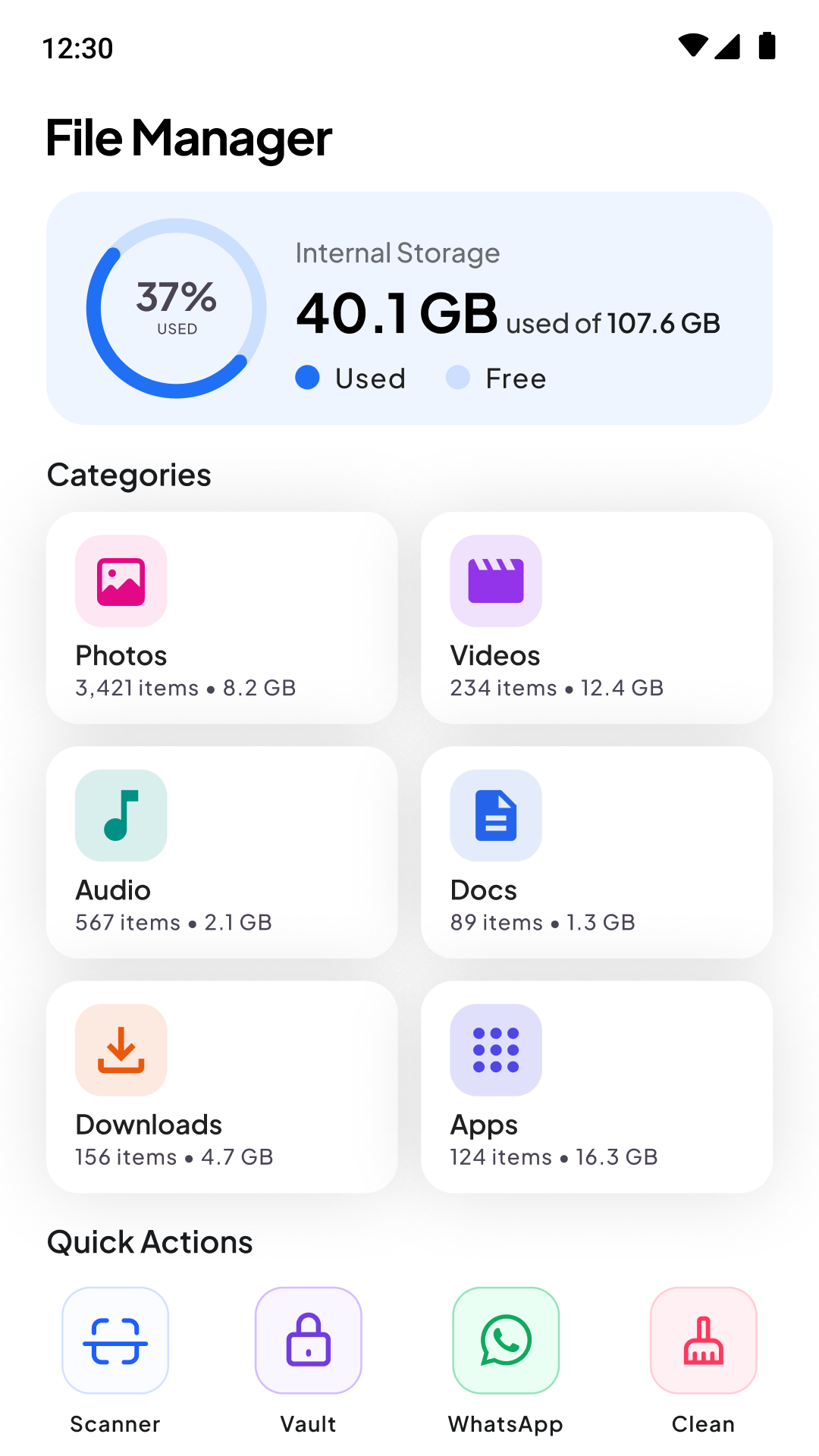 اسکرین شات 1 برنامه File Manager & File Explorer