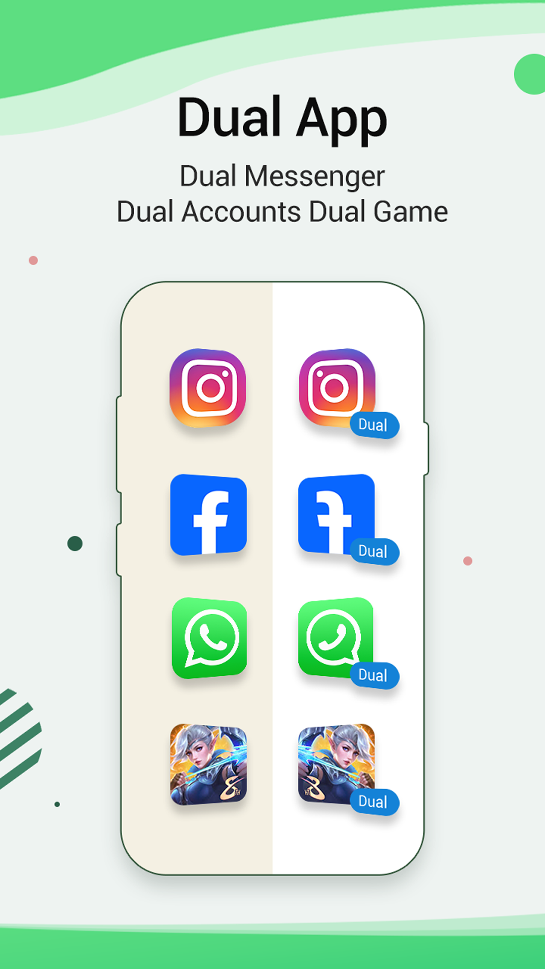 اسکرین شات 1 برنامه Dual App - Multiple Accounts