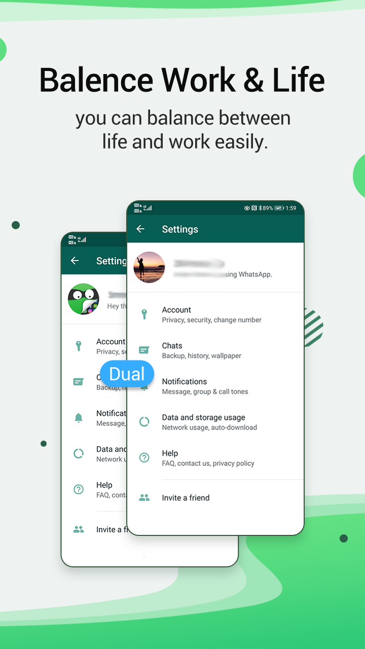 اسکرین شات 4 برنامه Dual App - Multiple Accounts