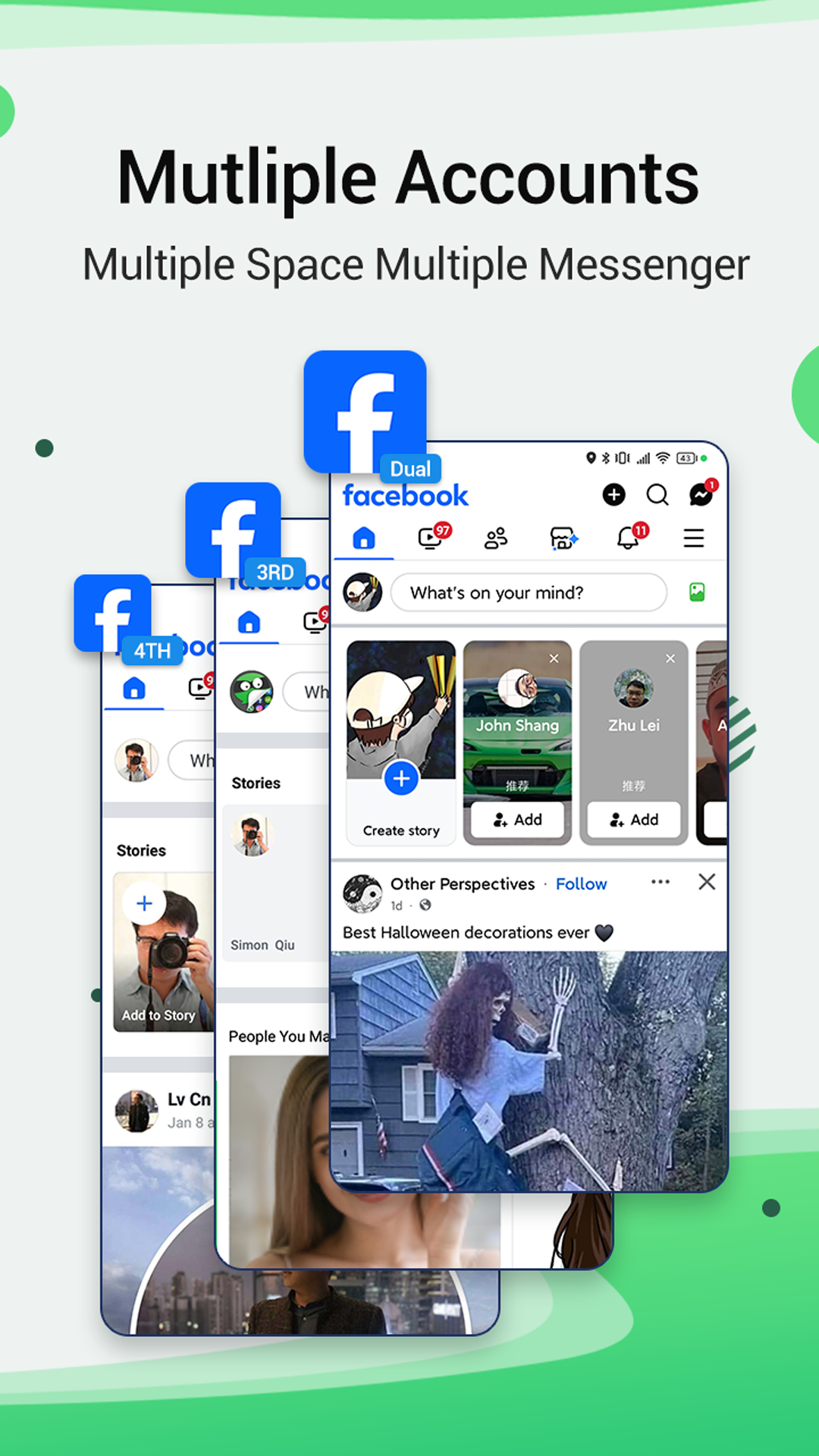 اسکرین شات 2 برنامه Dual App - Multiple Accounts