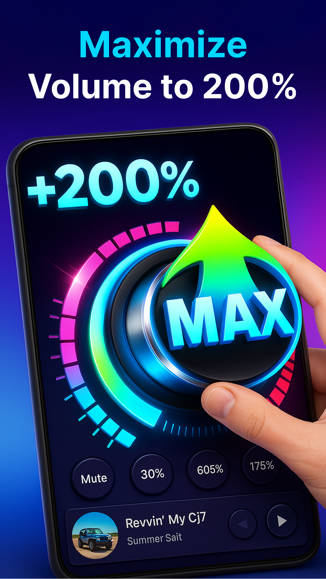 اسکرین شات 1 برنامه Volume Booster : Sound Booster