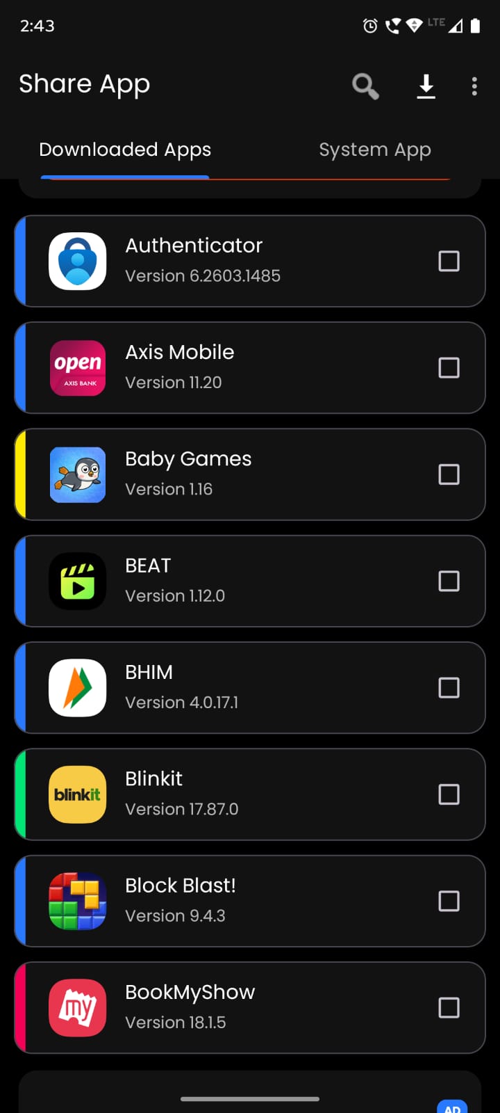 اسکرین شات 1 برنامه Share App