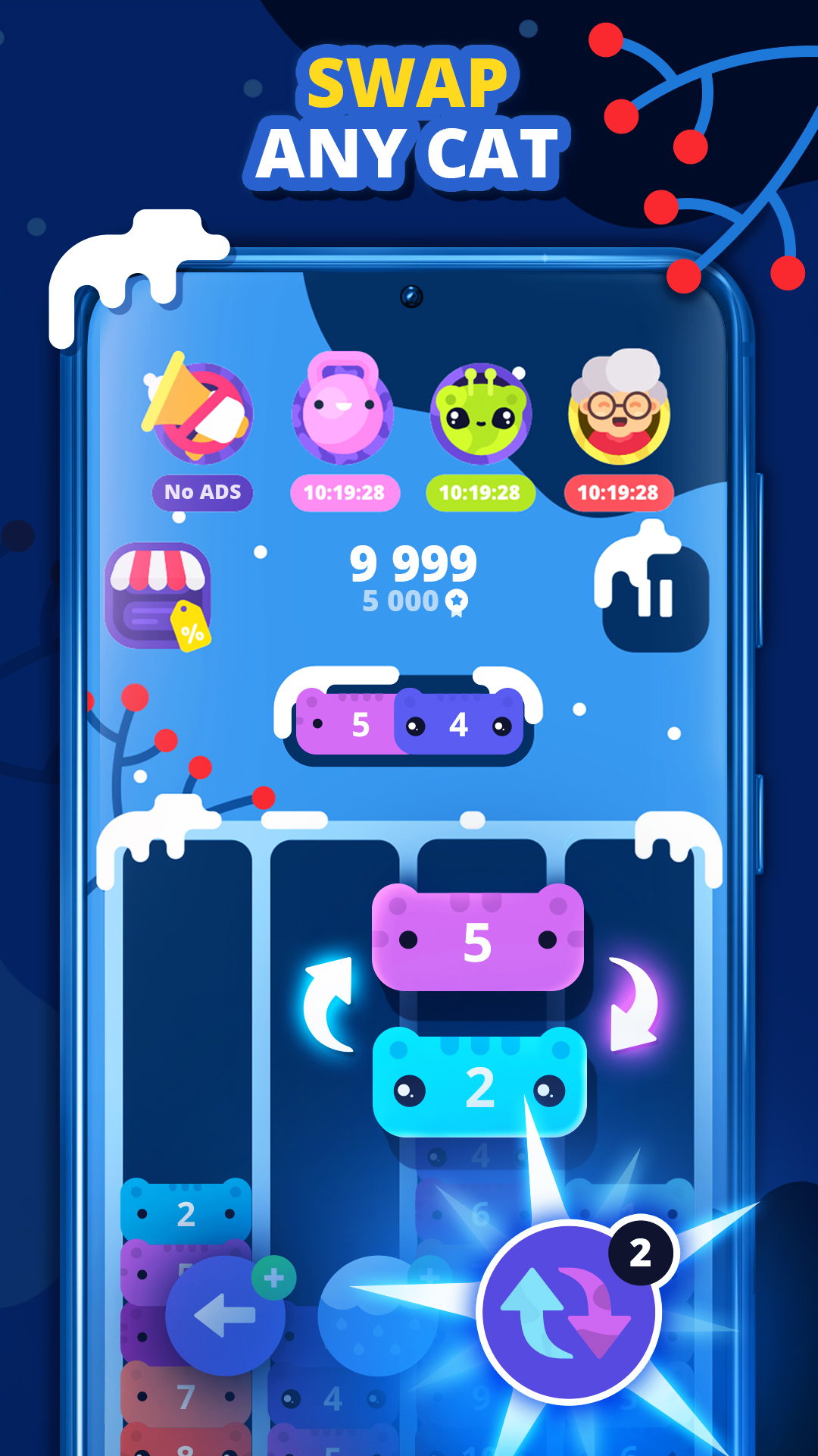 اسکرین شات 3 بازی CATRIS: Cat Merge Puzzle Games