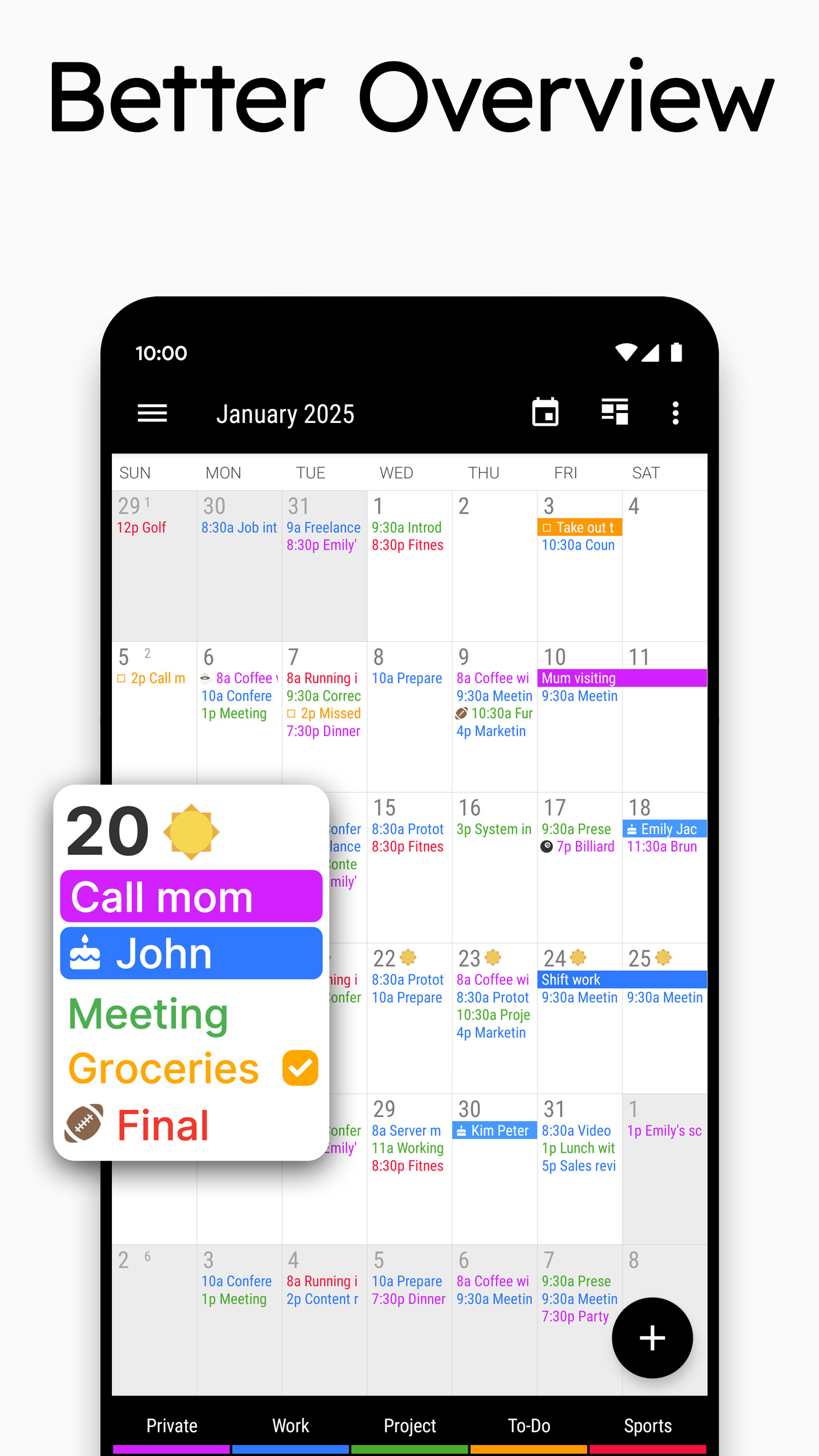 اسکرین شات 2 برنامه Business Calendar 2 Planner