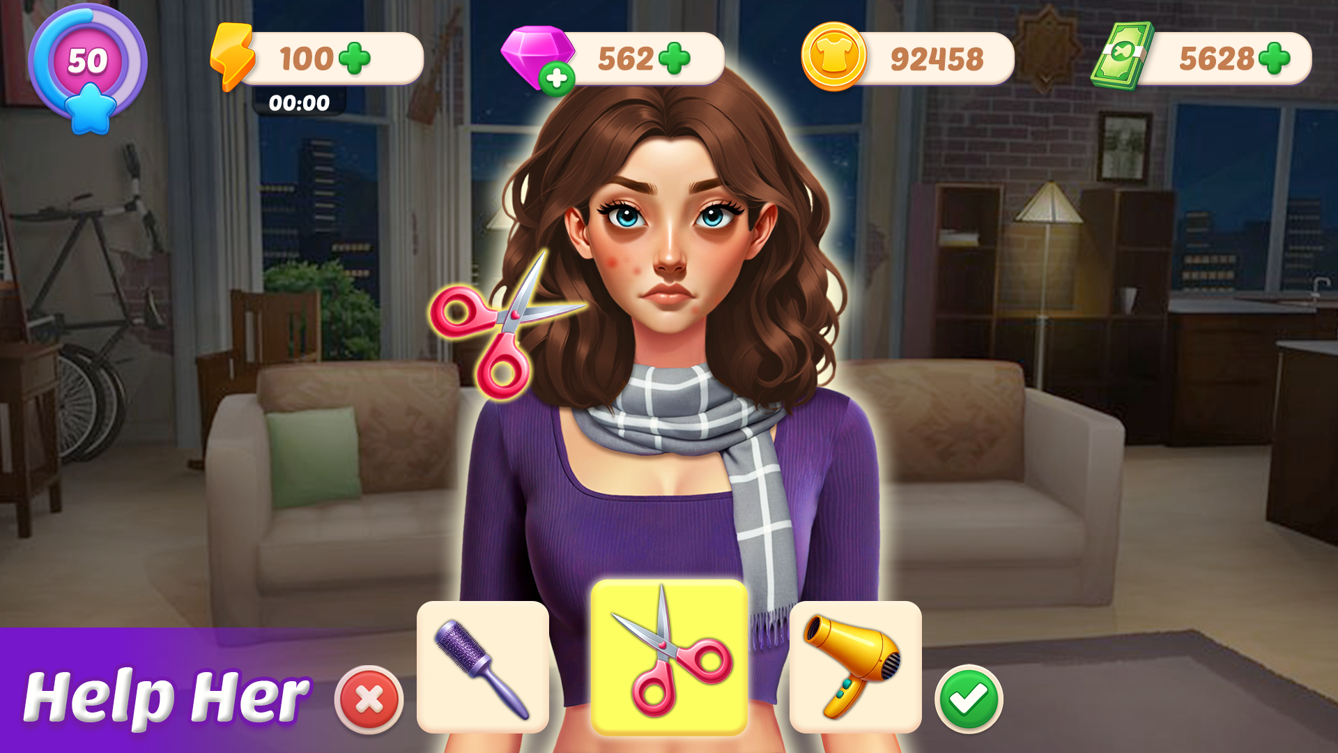 اسکرین شات 1 بازی Style & Makeover: Merge Puzzle