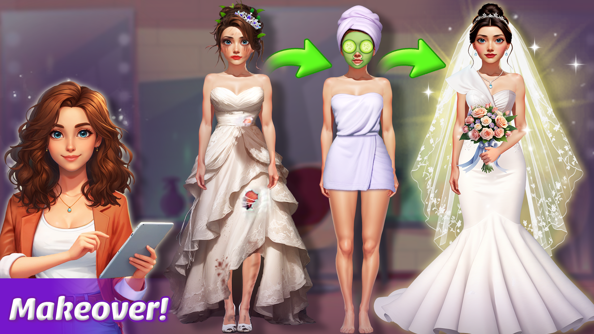 اسکرین شات 2 بازی Style & Makeover: Merge Puzzle