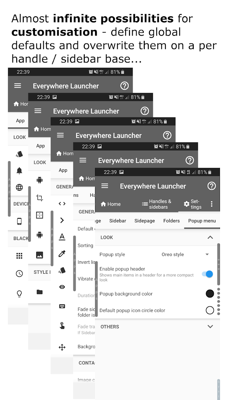 اسکرین شات 6 برنامه Everywhere Launcher - Sidebar Edge Launcher