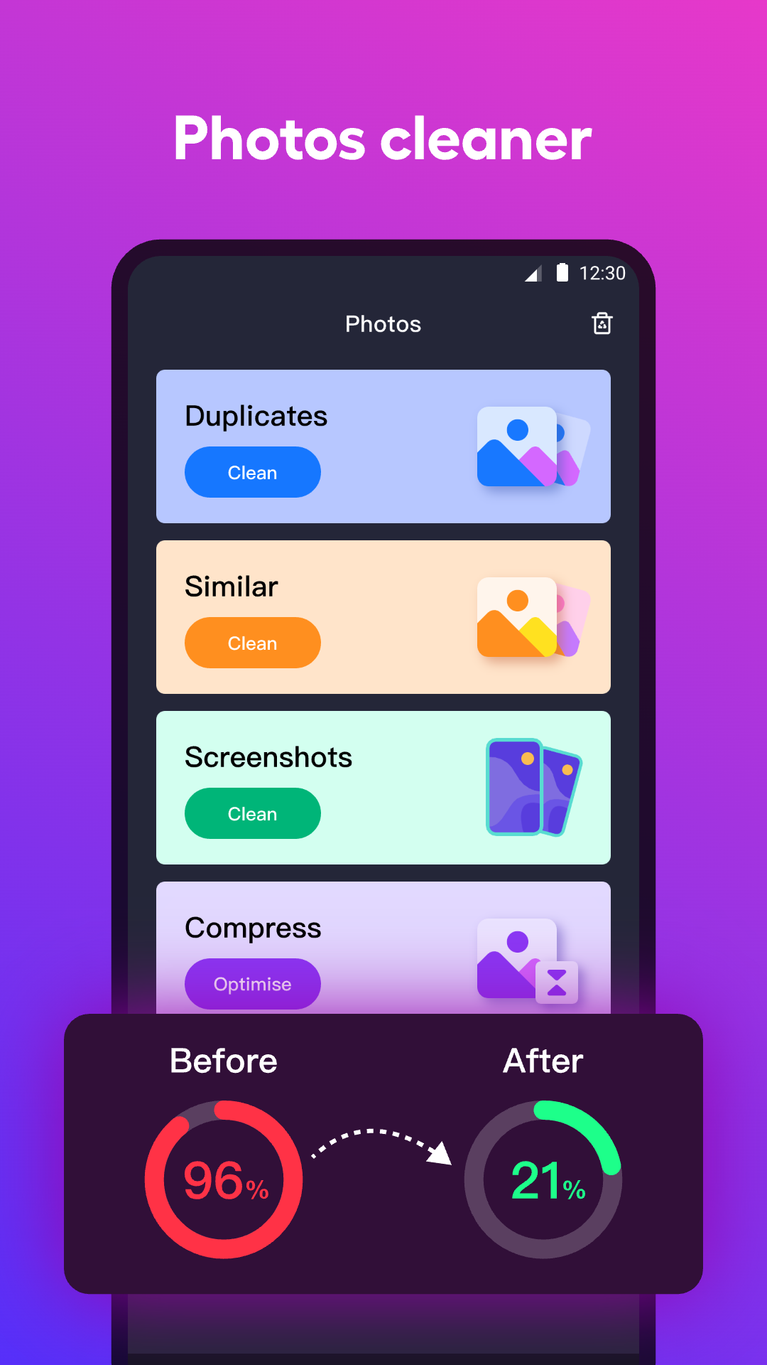 اسکرین شات 2 برنامه CleanPhoto - Photo Cleaner