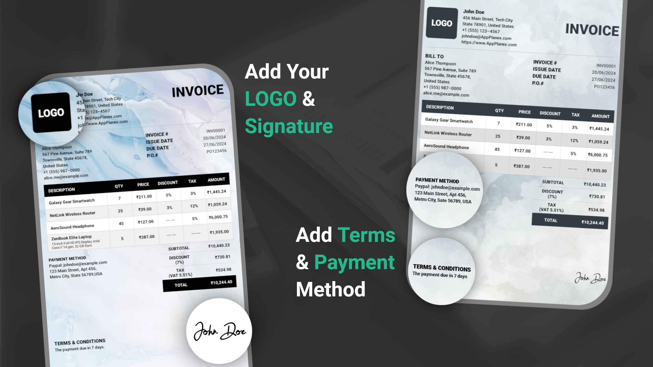 اسکرین شات 6 برنامه Invoice Maker: Quick & Easy