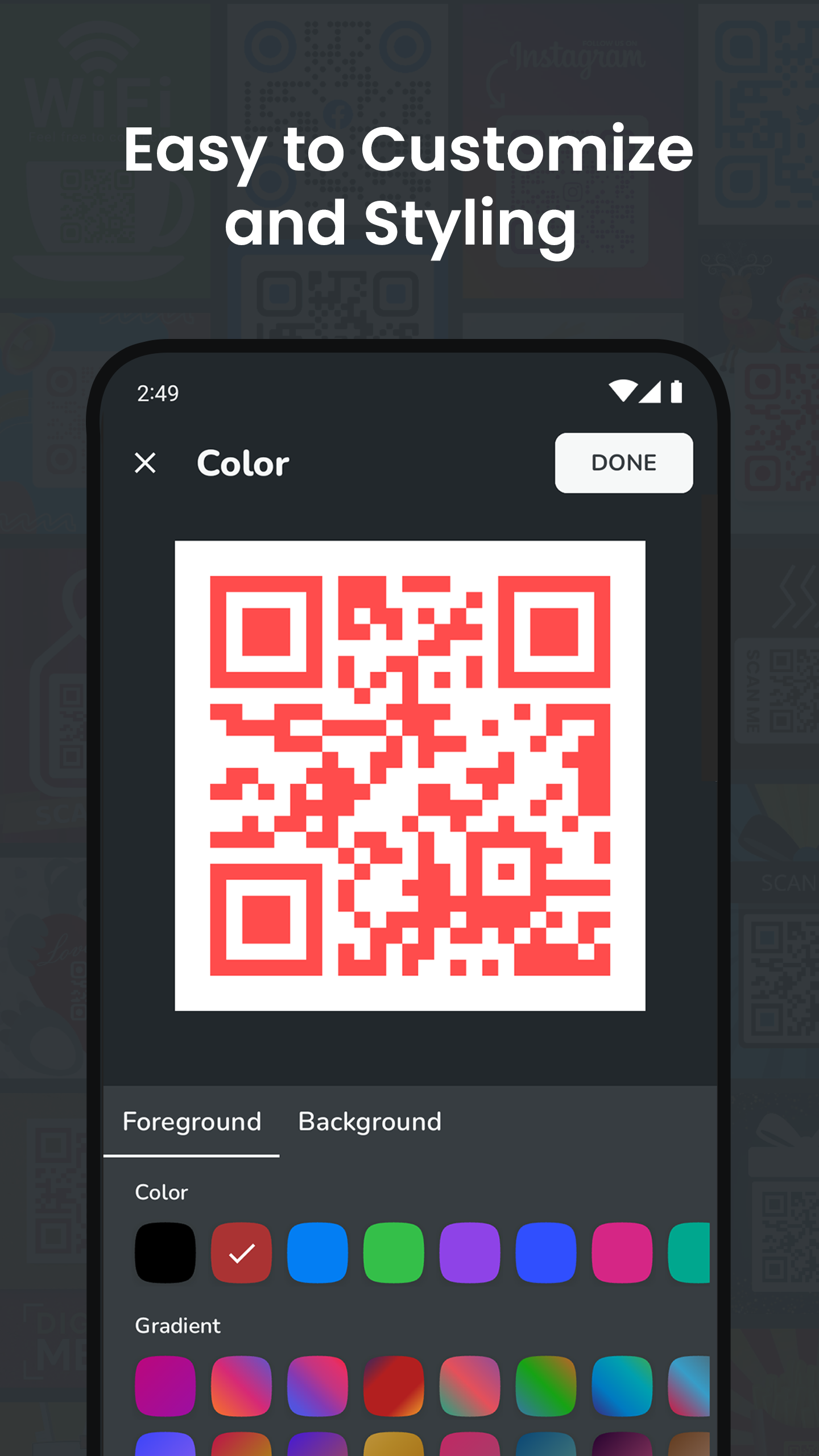 اسکرین شات 3 برنامه QR Code Generator: Fast & Easy