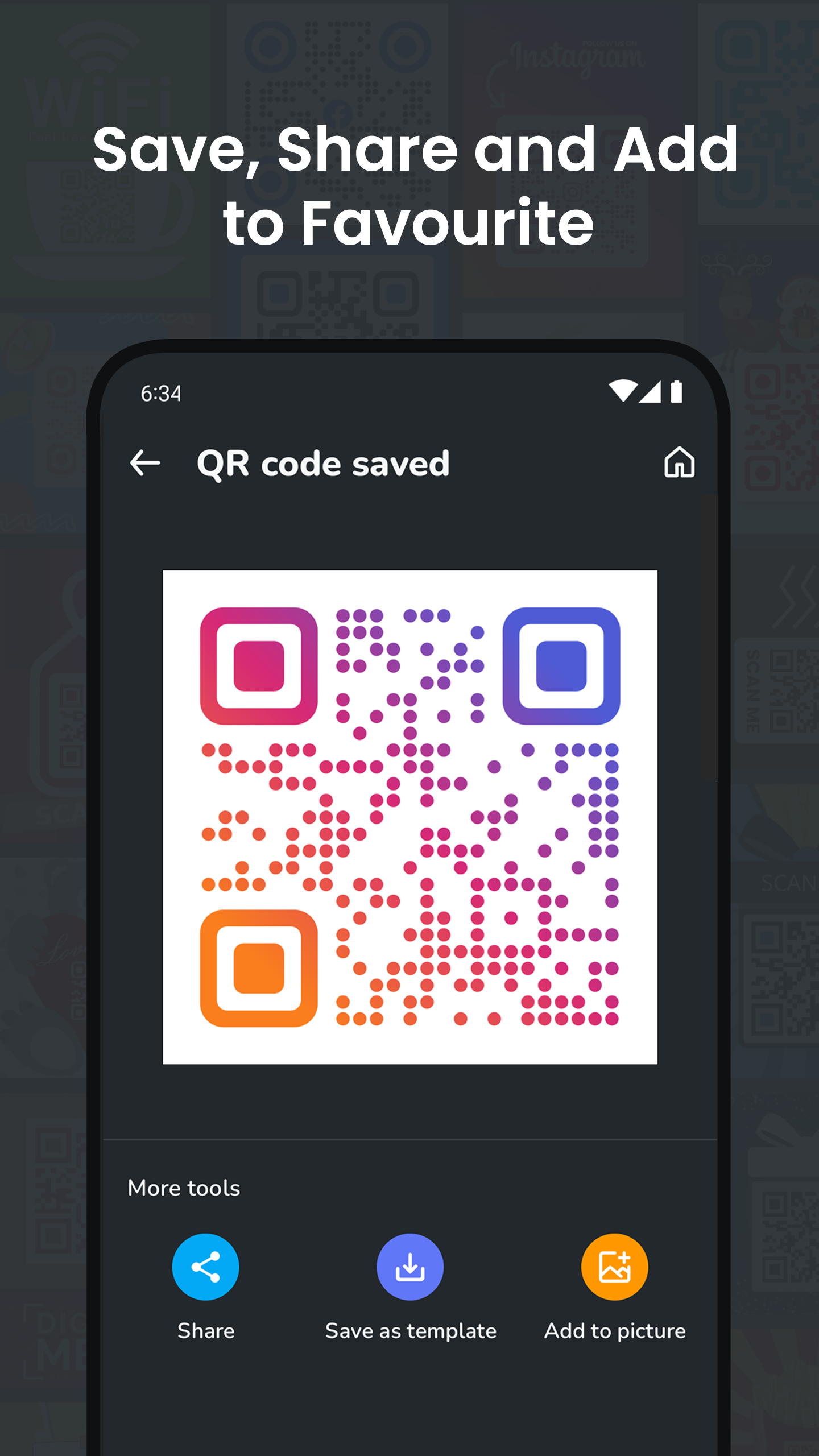 اسکرین شات 8 برنامه QR Code Generator: Fast & Easy