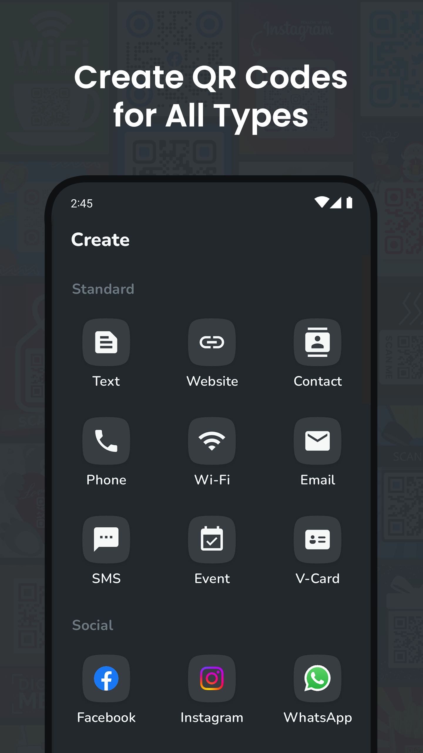 اسکرین شات 2 برنامه QR Code Generator: Fast & Easy