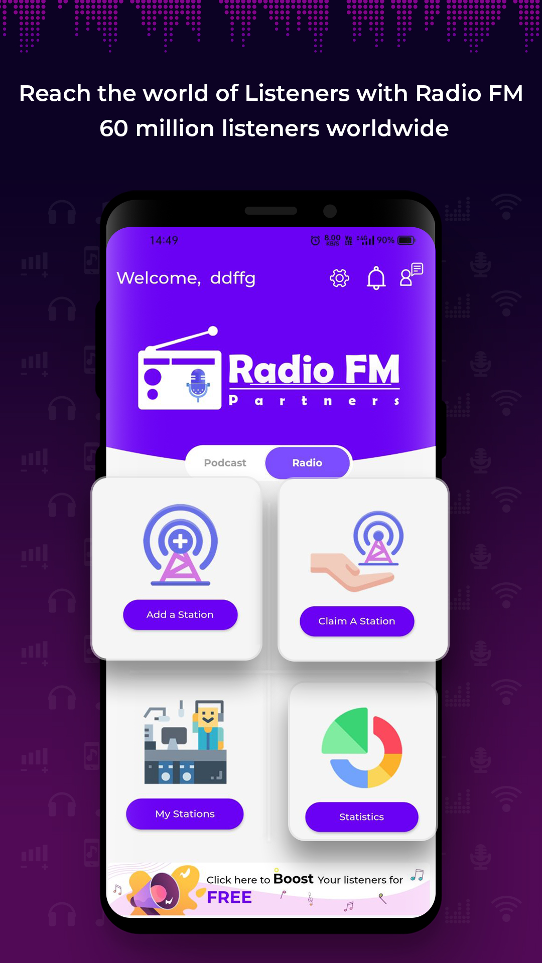 اسکرین شات 1 برنامه Radio FM Partners
