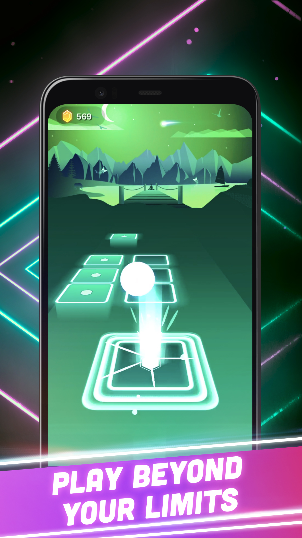 اسکرین شات 2 بازی Hop Tiles 3D: Hit music game