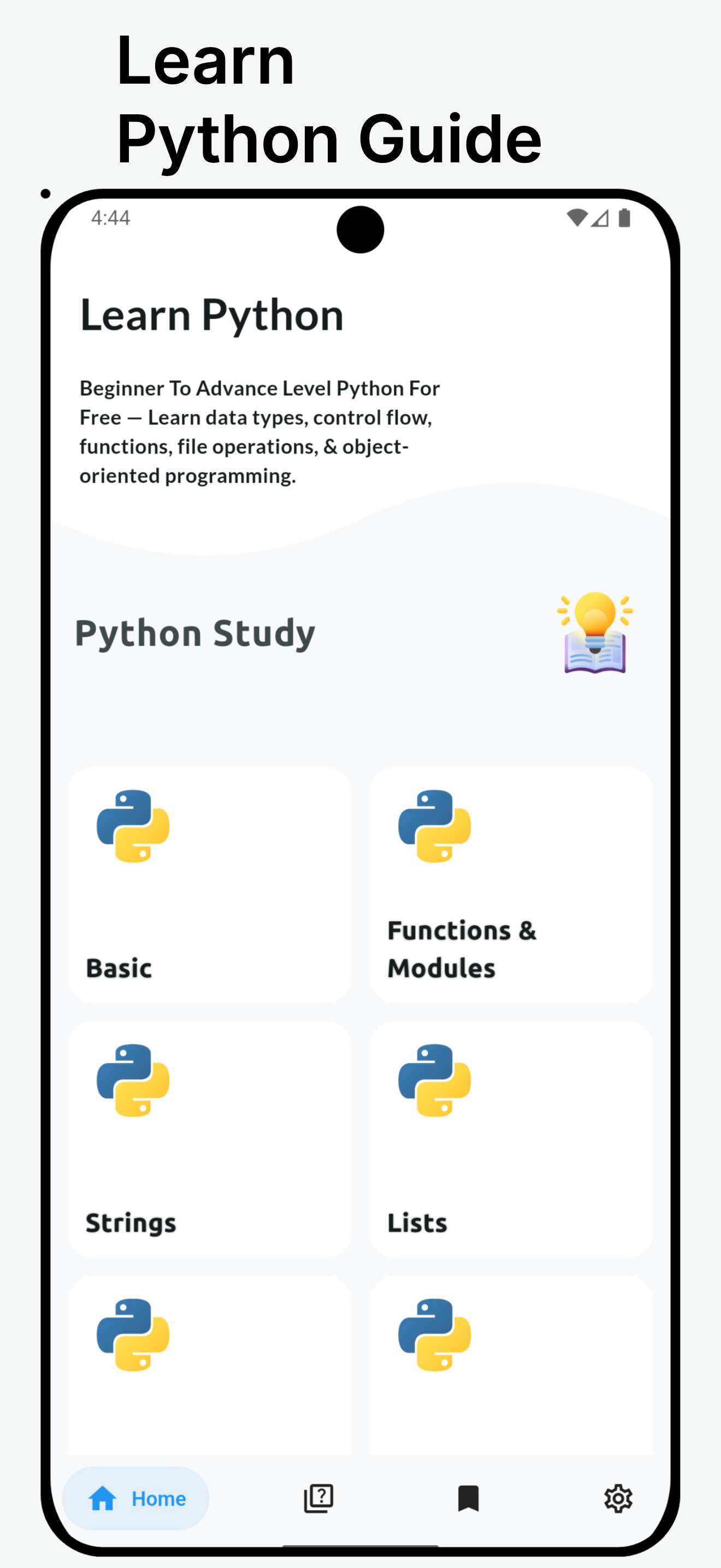اسکرین شات 1 برنامه Learn Python Tutorials