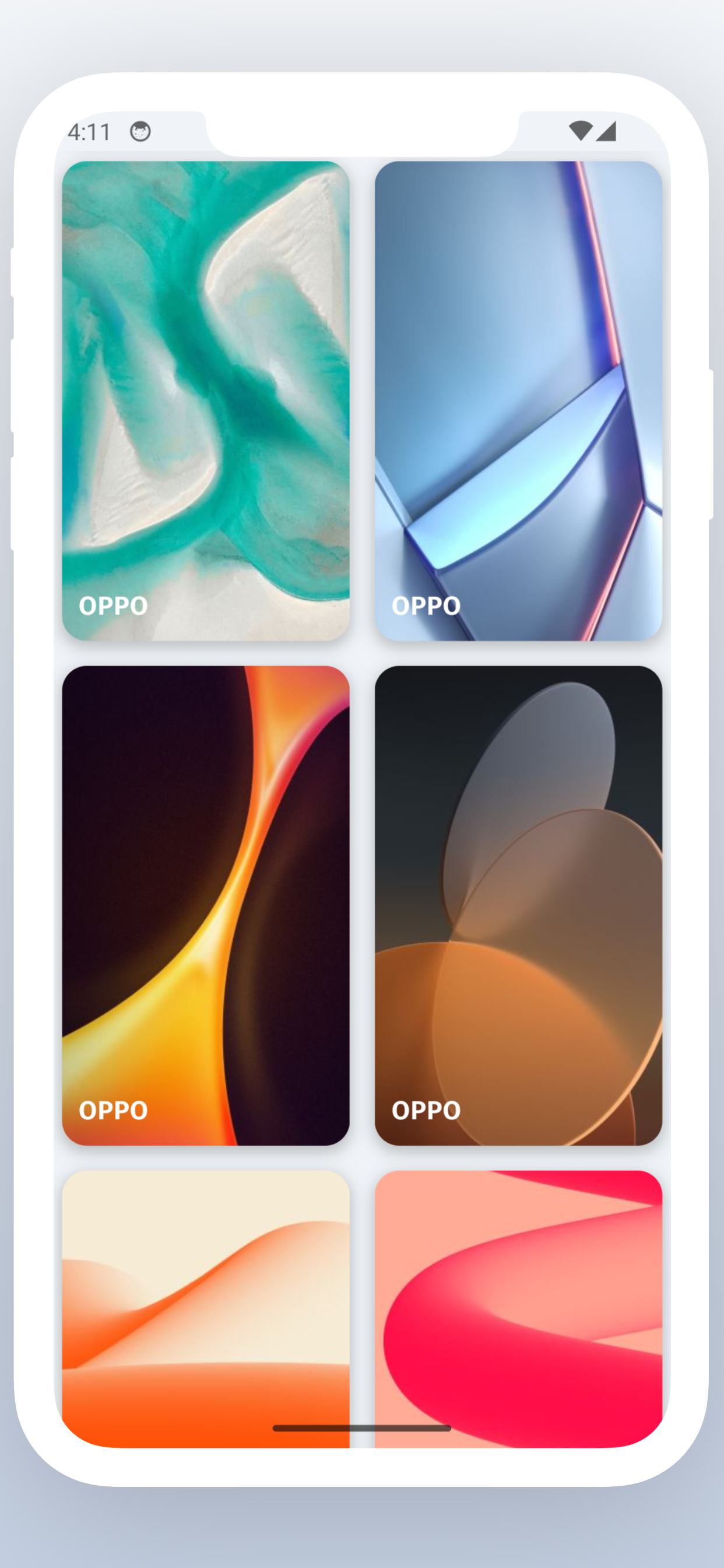 اسکرین شات 4 برنامه Wallpapers For Oppo - HD - 4K