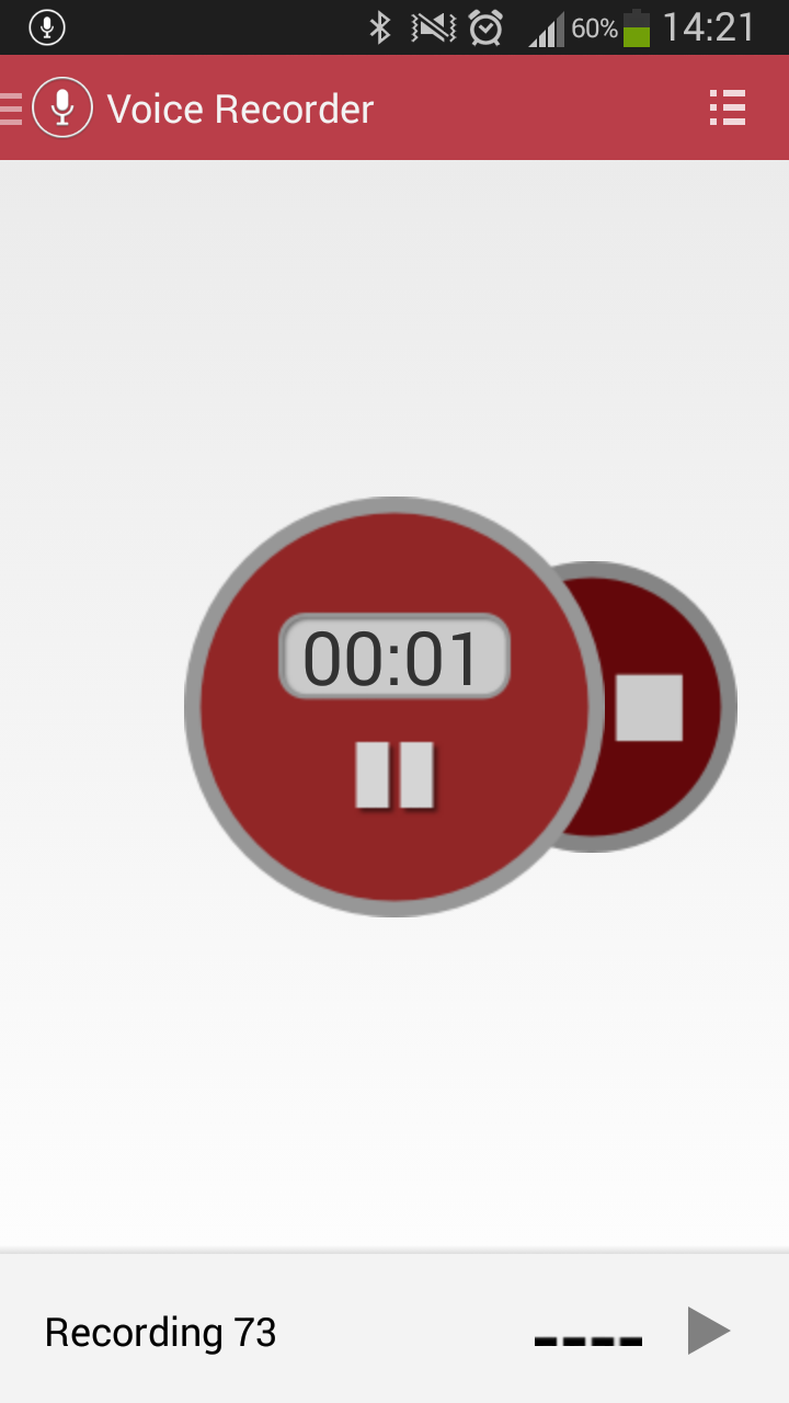 اسکرین شات 2 برنامه Voice Recorder
