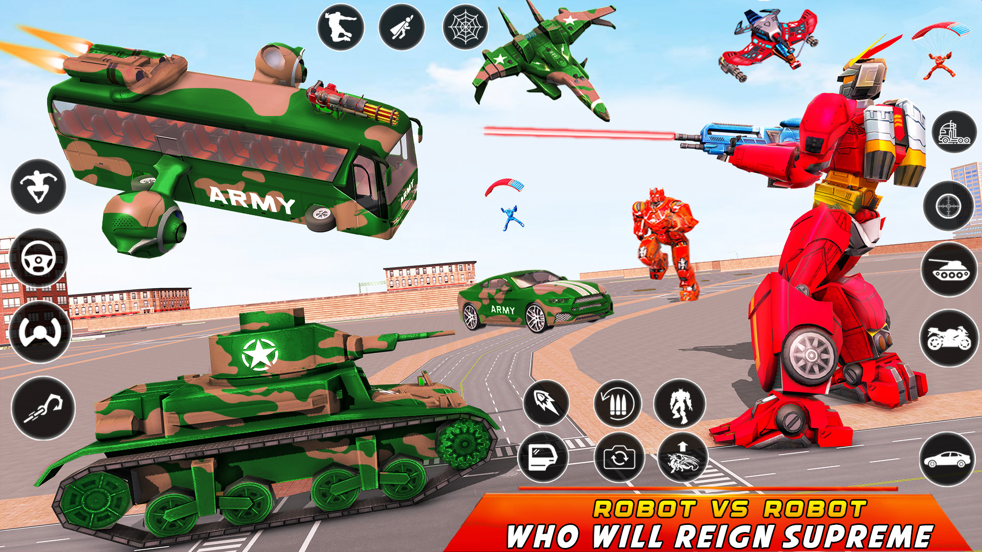 اسکرین شات 7 برنامه Army Bus Robot Car Game 3d