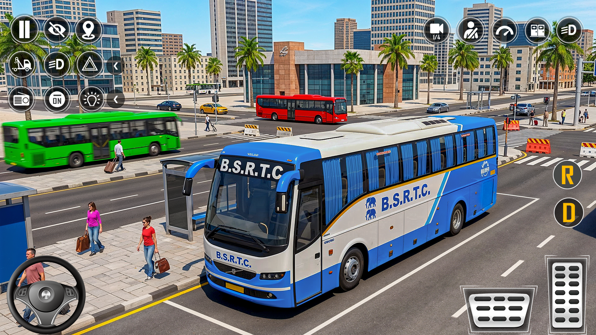 اسکرین شات 5 برنامه City Coach Bus Simulator 3D