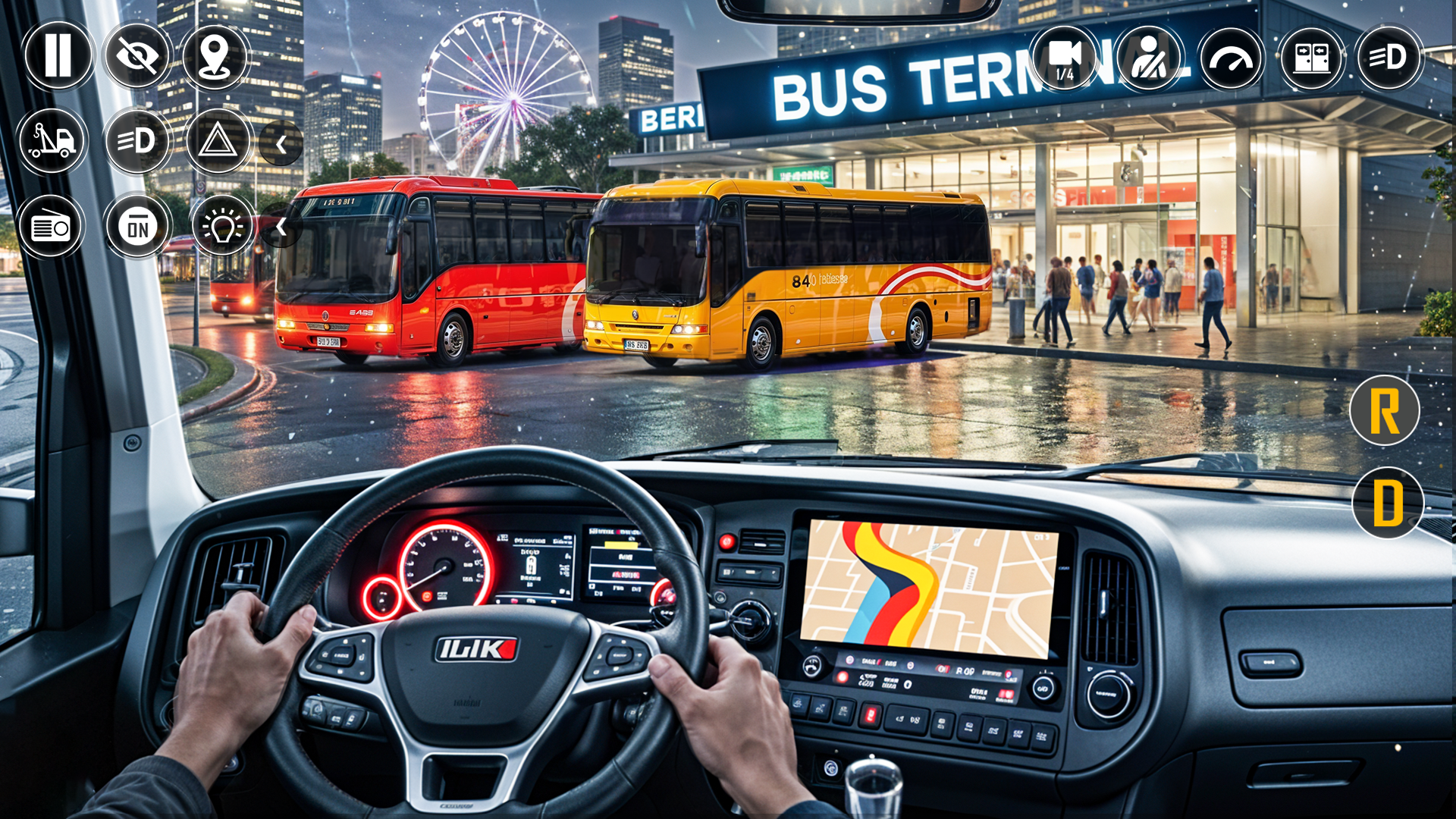 اسکرین شات 5 برنامه City Coach Bus Simulator 3D