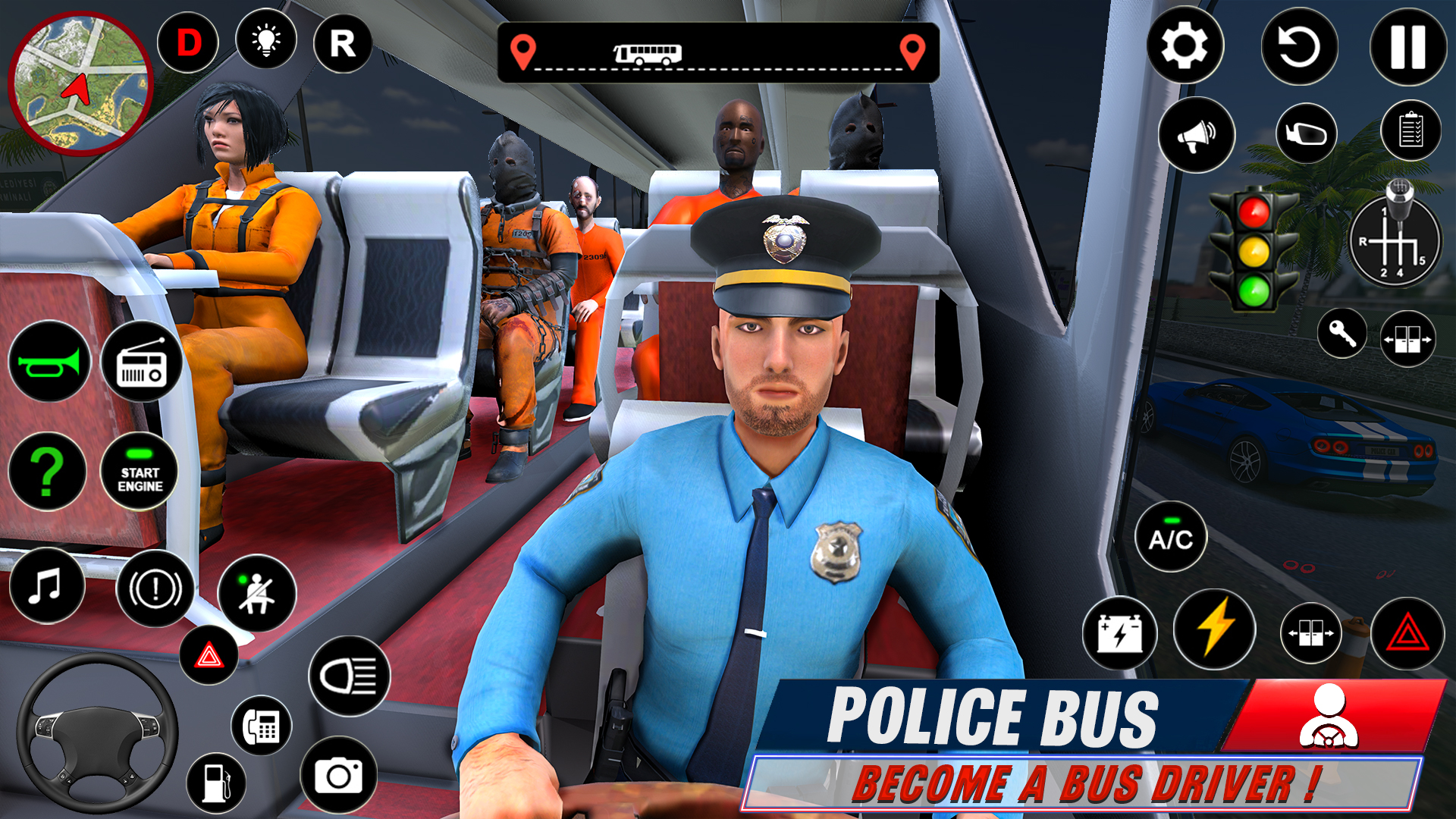 اسکرین شات 3 بازی Police Bus Simulator Bus Games