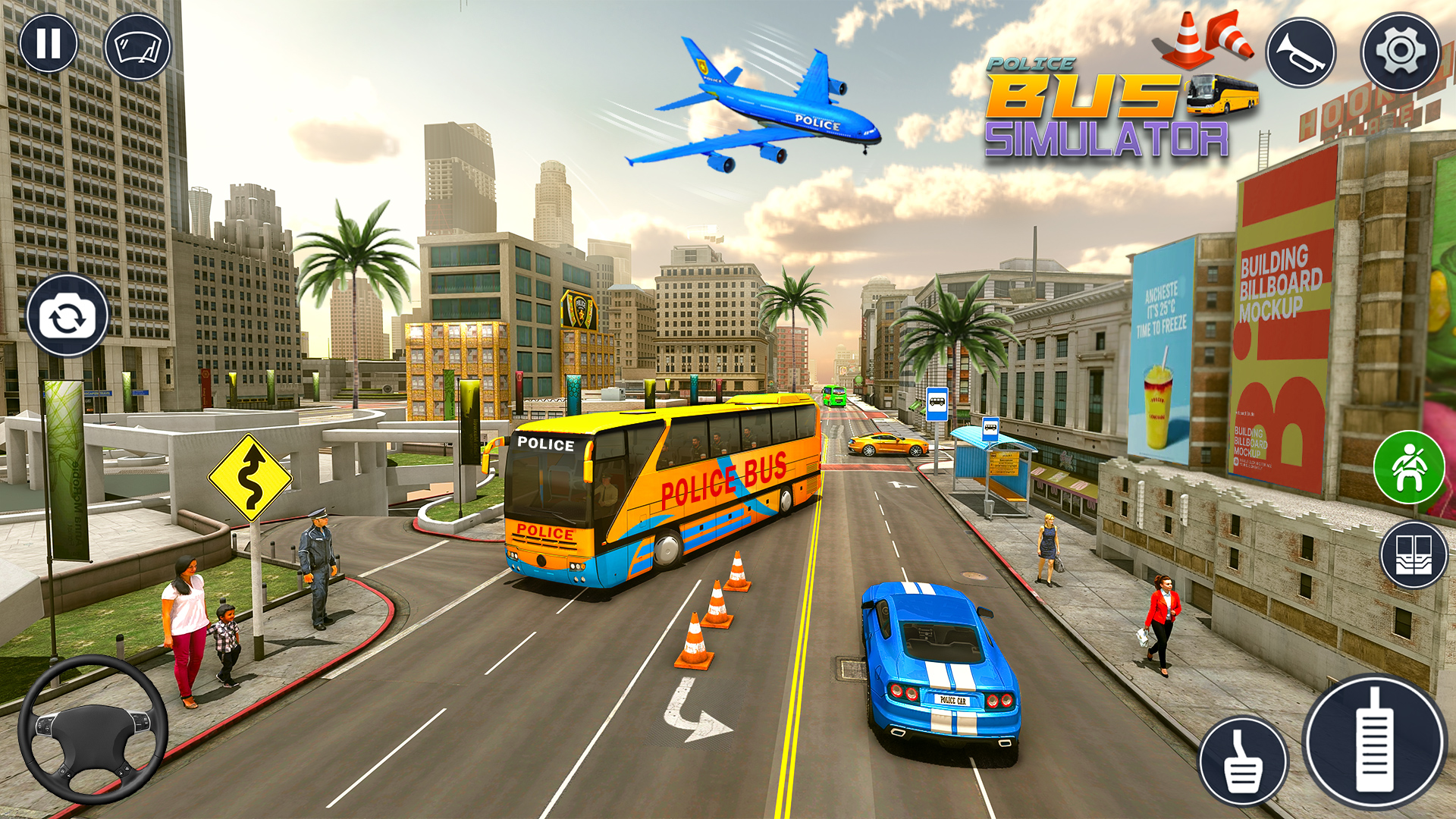 اسکرین شات 4 بازی Police Bus Simulator Bus Games