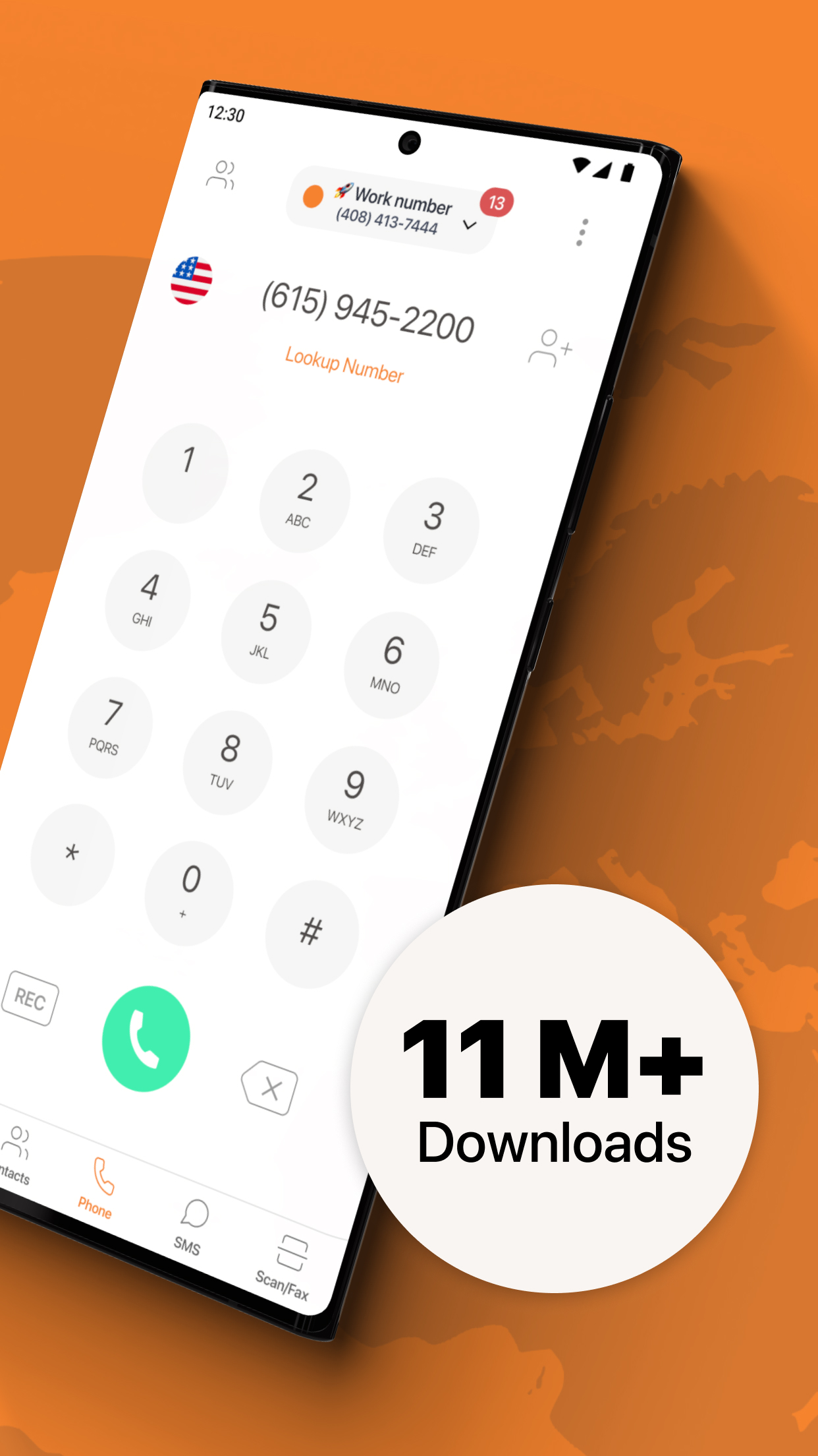 اسکرین شات 2 برنامه Phoner: Second Phone Number