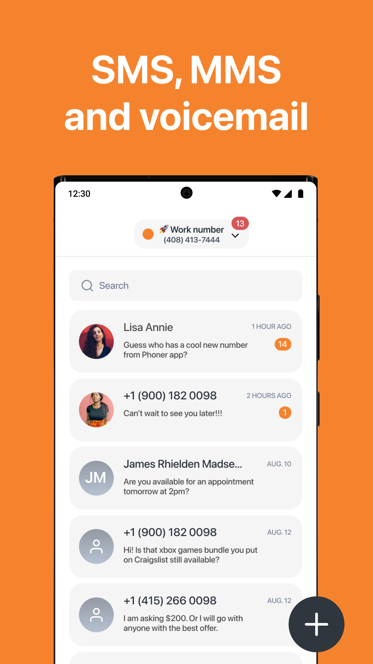 اسکرین شات 6 برنامه Phoner: Second Phone Number