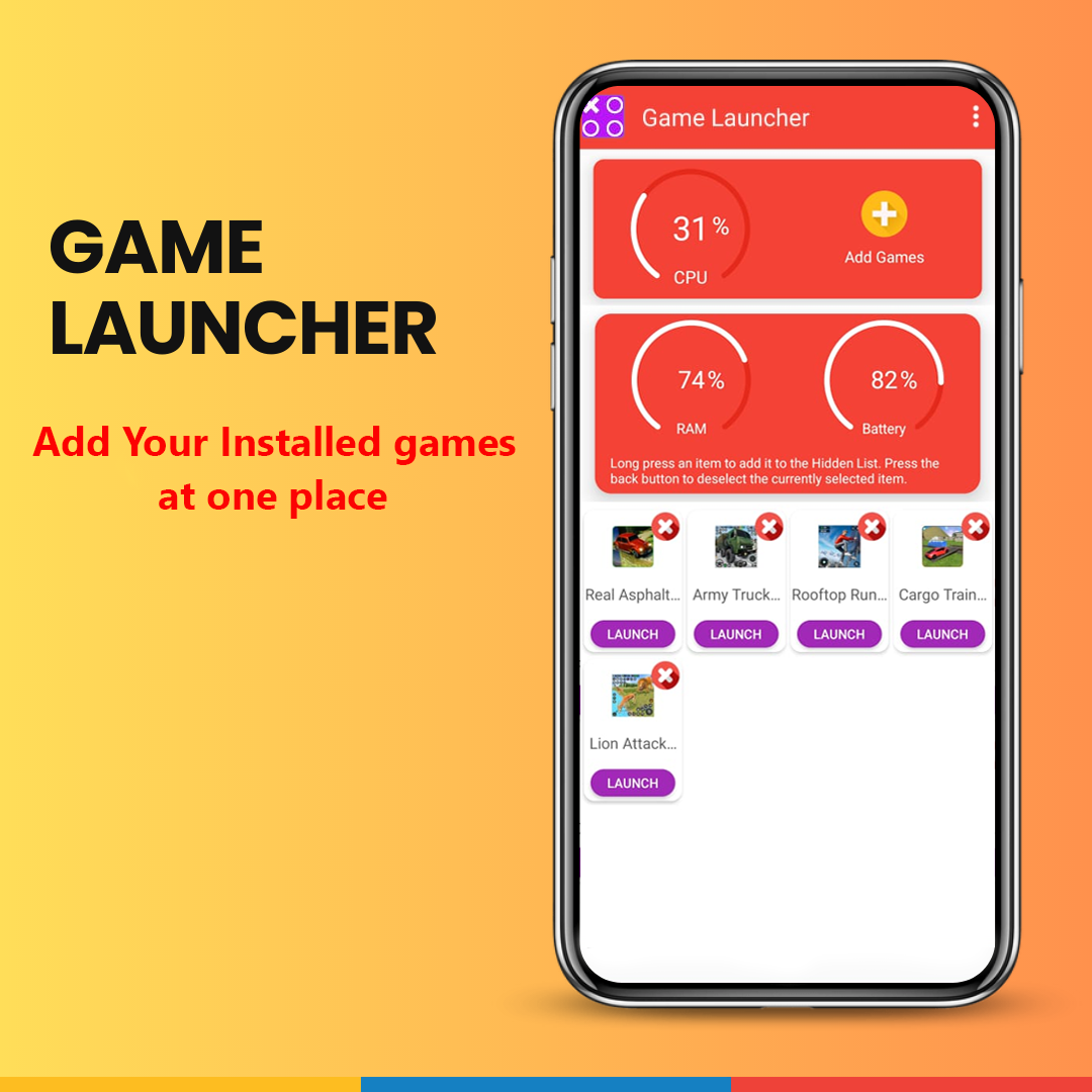اسکرین شات 2 برنامه Game Launcher : App Launcher