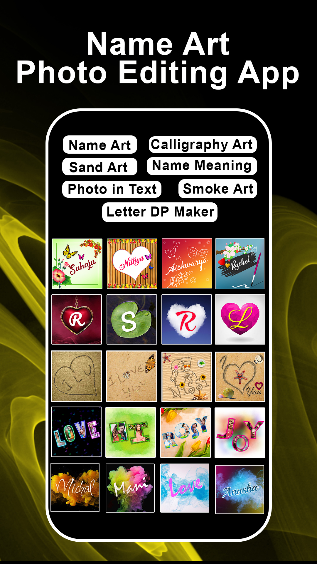 اسکرین شات 1 برنامه Name Art Photo Editing App Ai