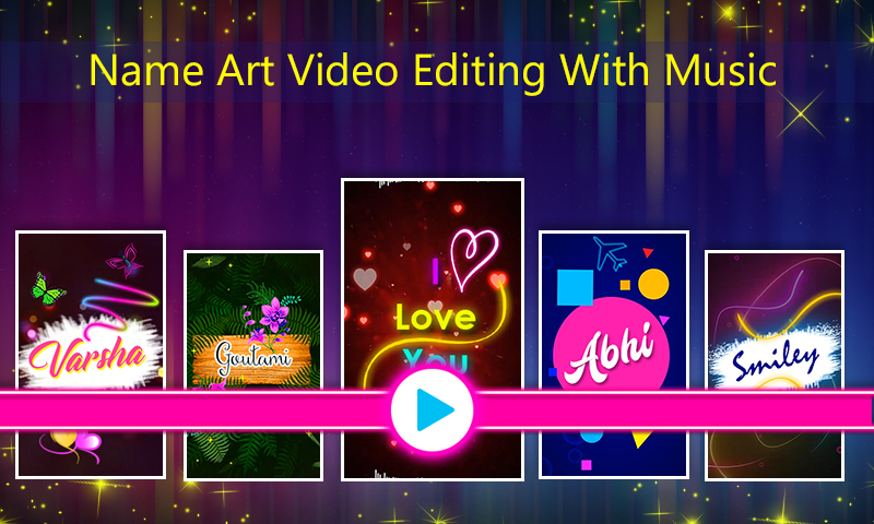 اسکرین شات 1 برنامه Name Video Maker With Song