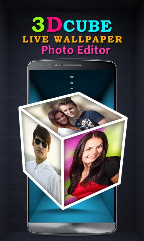 اسکرین شات 1 برنامه 3D Photo Cube Live Wallpaper
