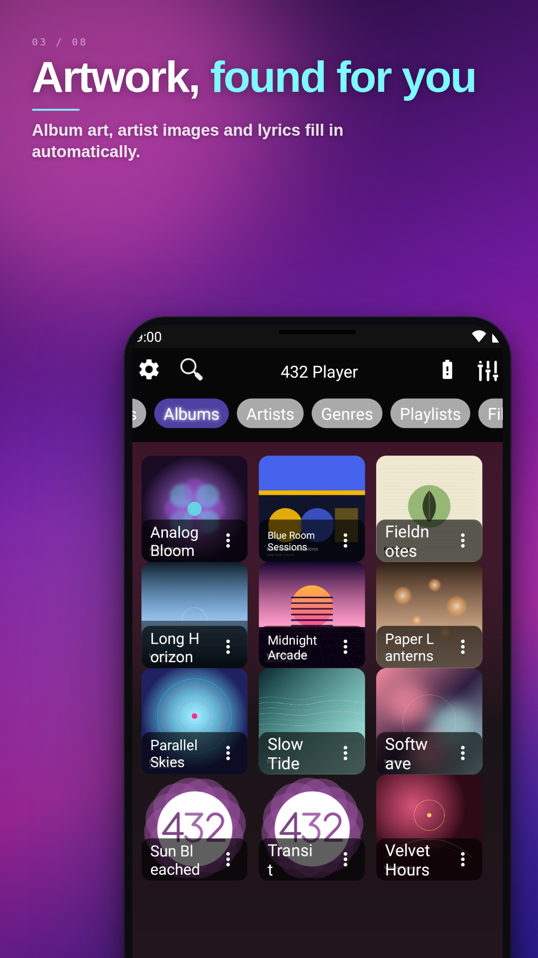 اسکرین شات 4 برنامه 432 Player: 432Hz Converter