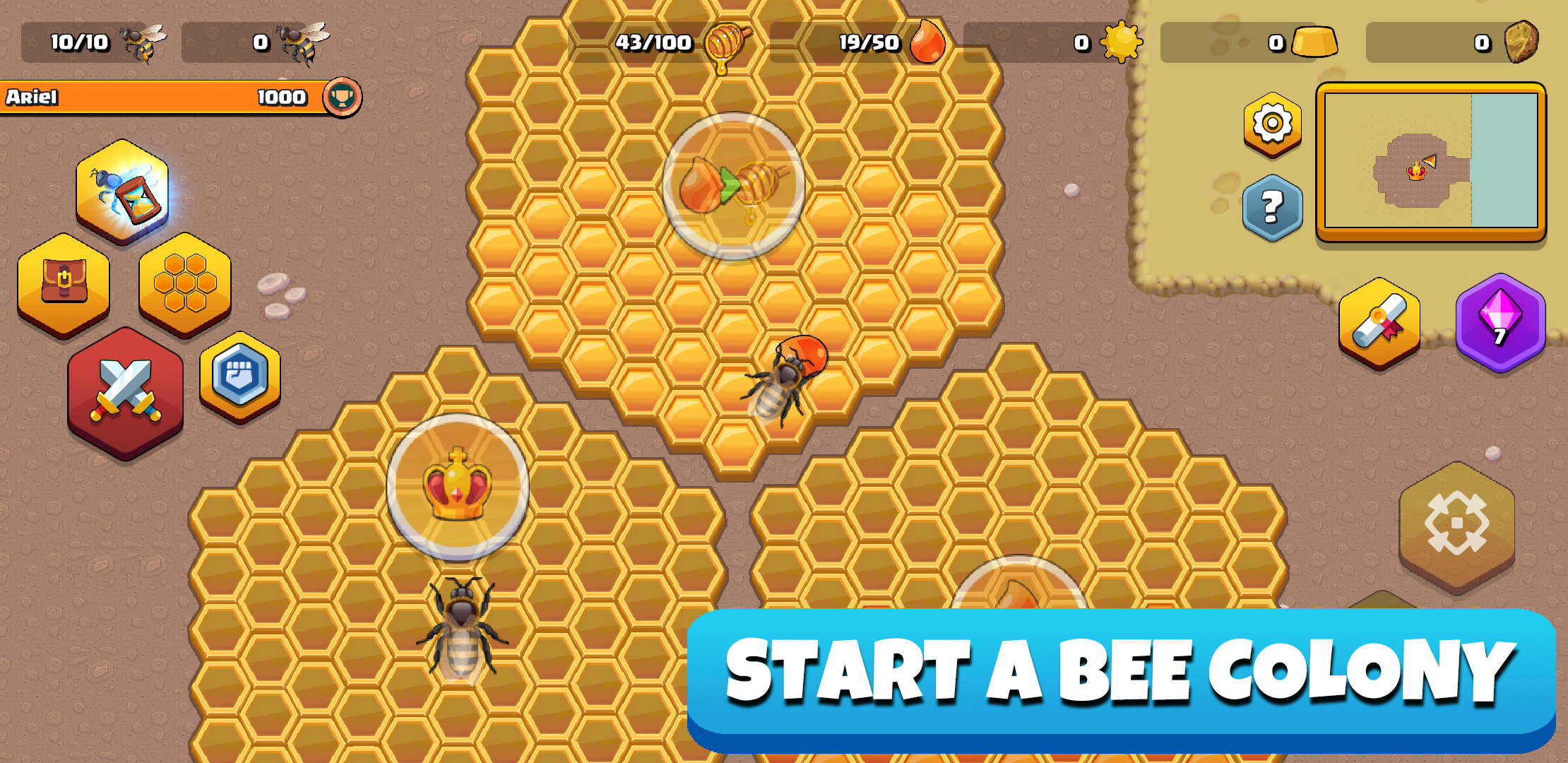 اسکرین شات 1 بازی Pocket Bees: Colony Simulator
