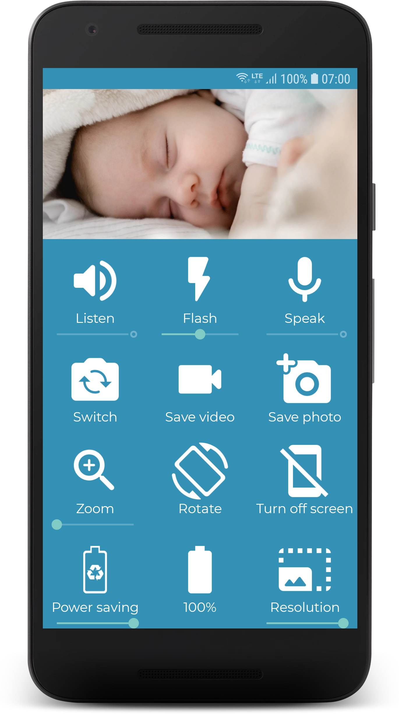 اسکرین شات 2 برنامه BabyCam - Baby Monitor Camera
