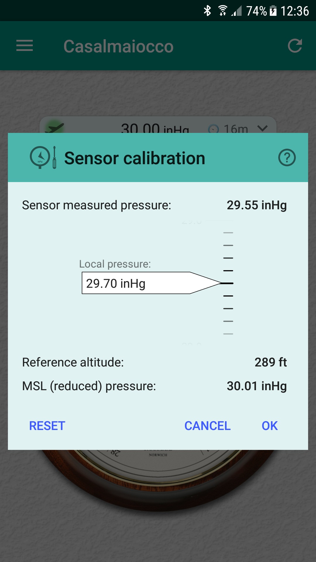 اسکرین شات 4 برنامه Accurate Barometer