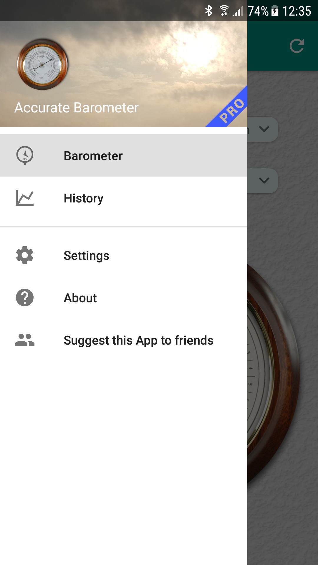 اسکرین شات 5 برنامه Accurate Barometer